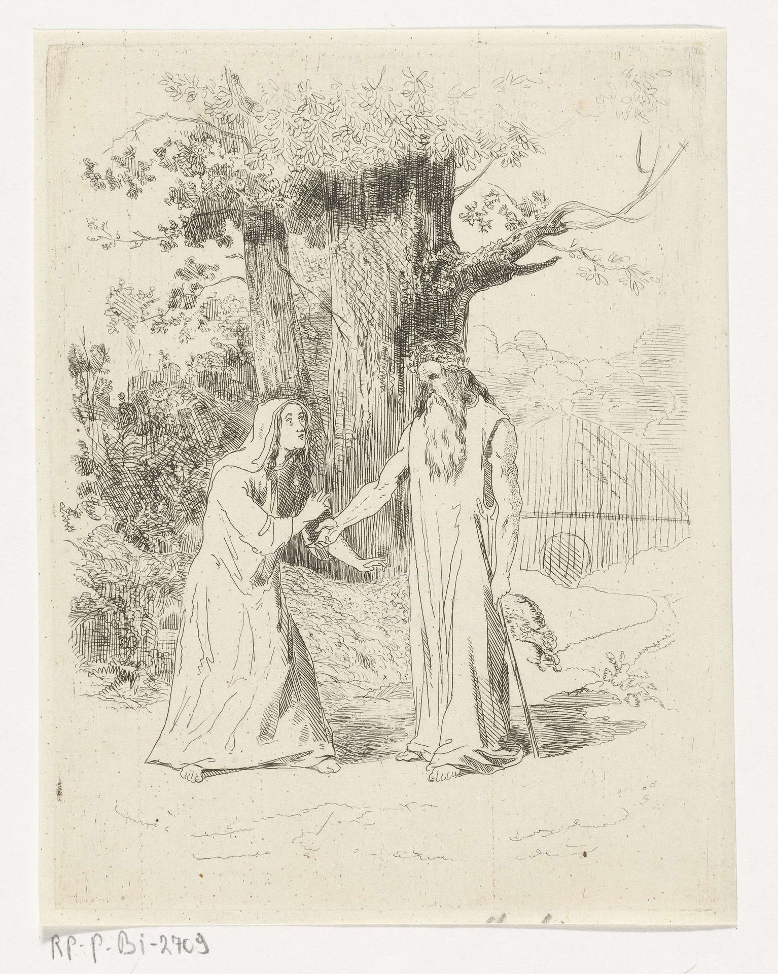 Hudlath de wichelaar voorspelt een ramp by Karel Frederik Bombled