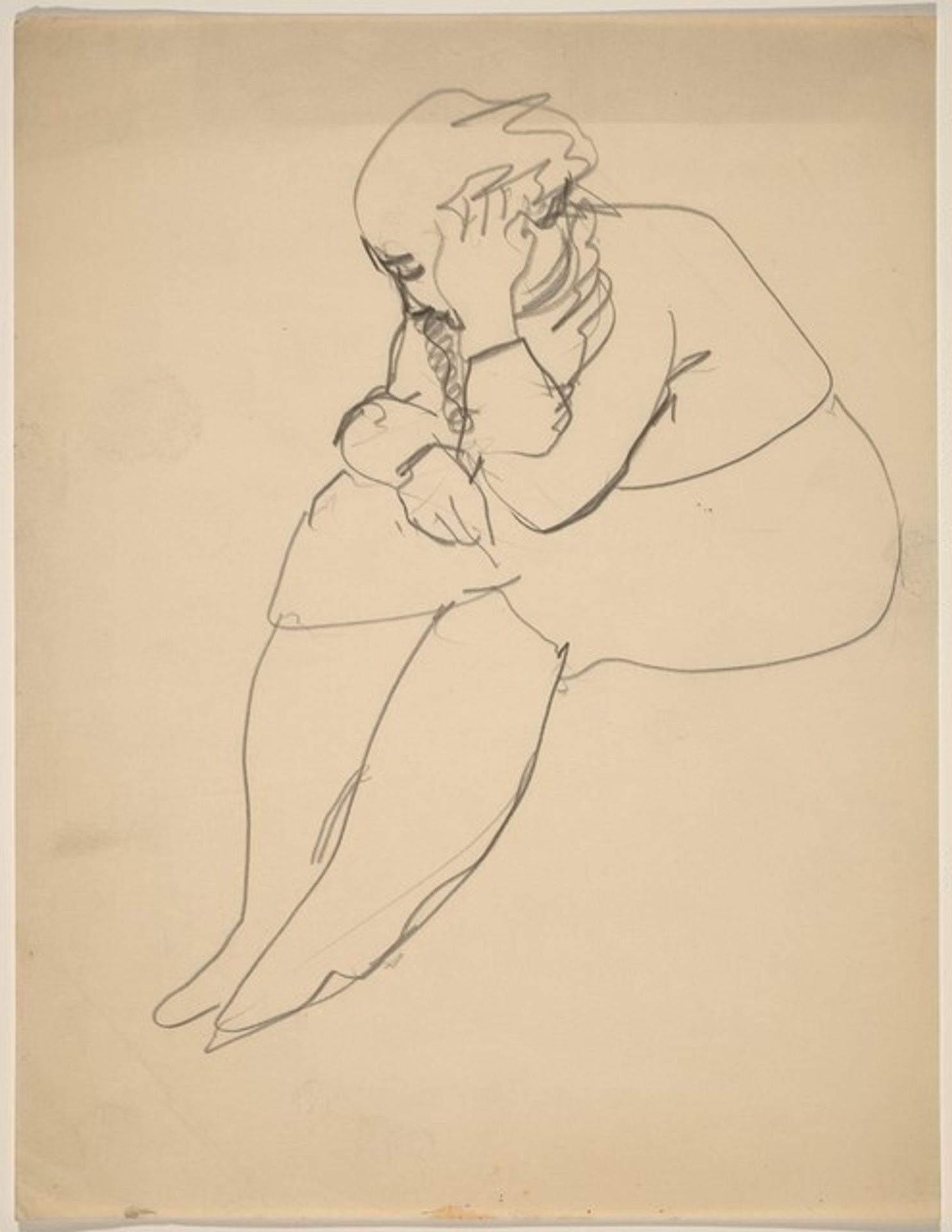 Seated Woman with Head Resting in Hand by Mark Rothko