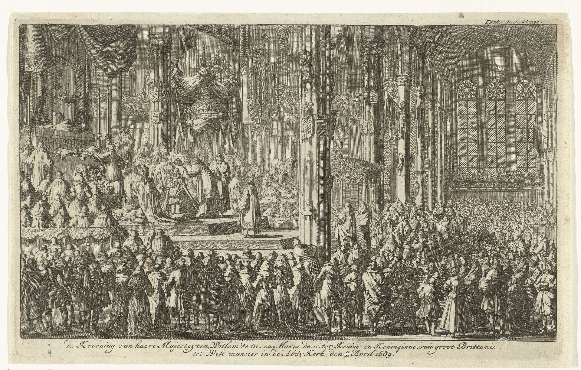 Kroning van Willem en Maria, 1689 by Anonymous