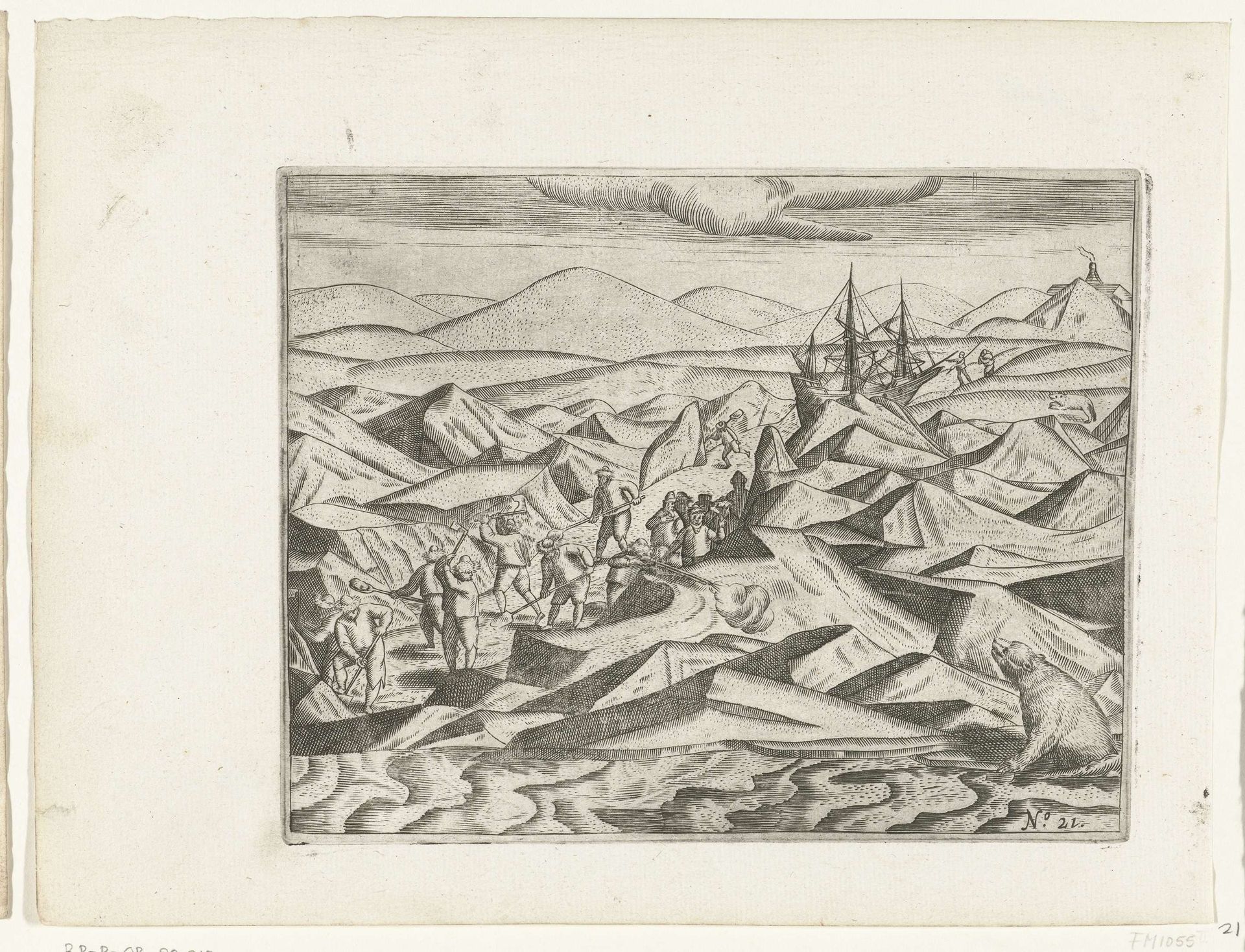 Het vrijmaken van een pad door het ijs naar de zee, 1597 by Anonymous