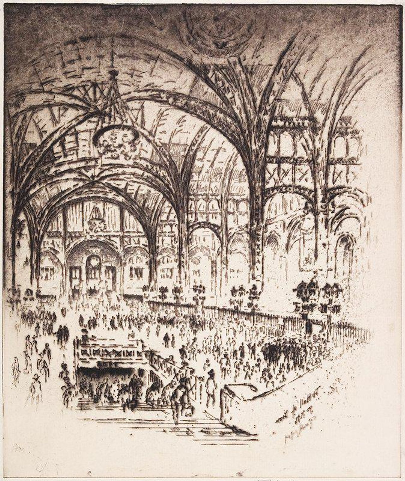 The Hall of Iron by Joseph Pennell