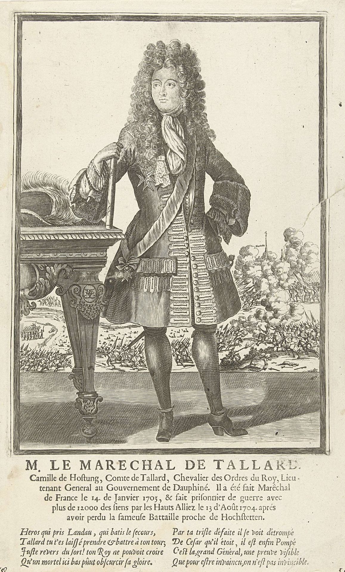 Portret van Camille d'Hostun, hertog van Tallard by Anonymous