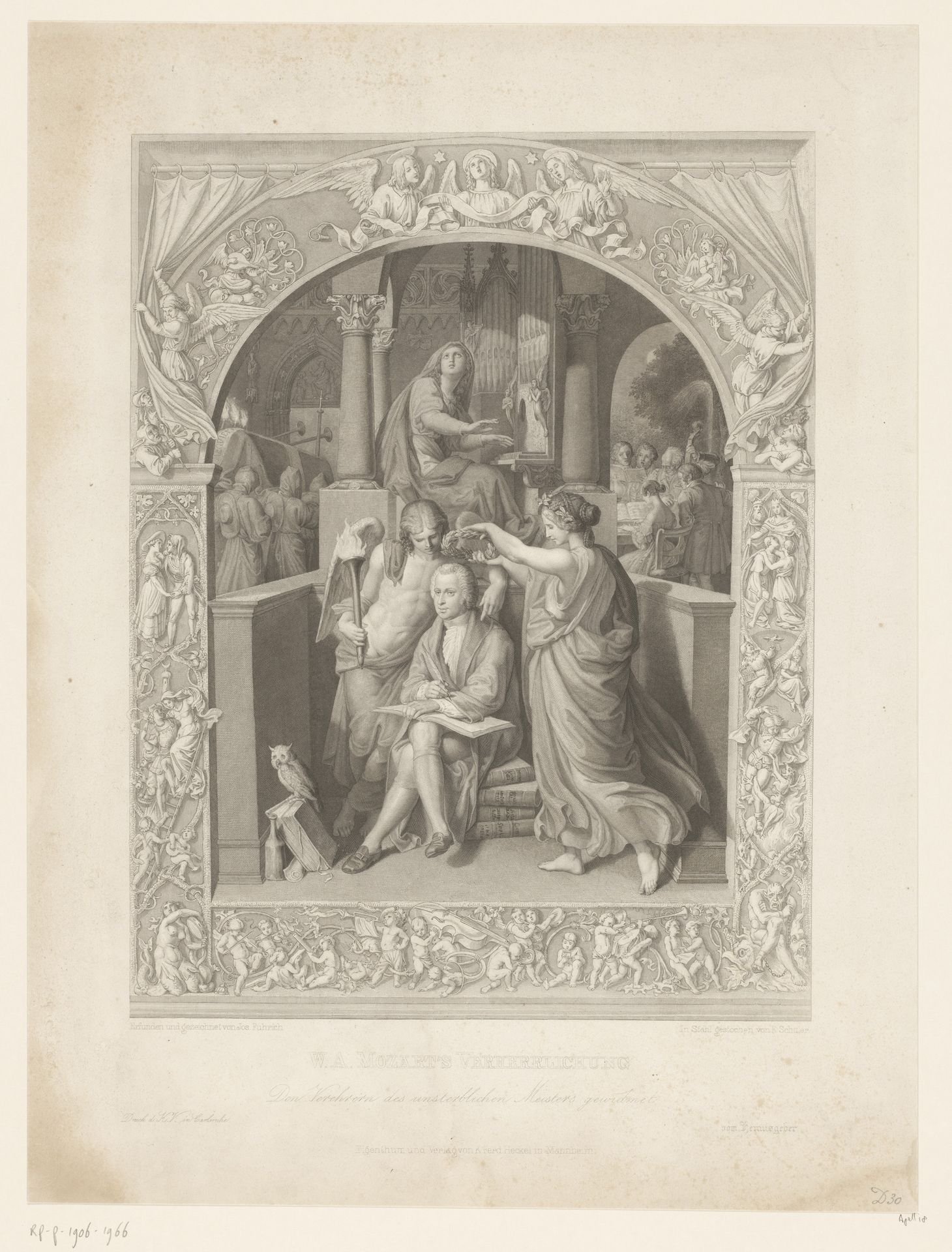 Apotheose van Wolfgang Amadeus Mozart by Edouard Schuler