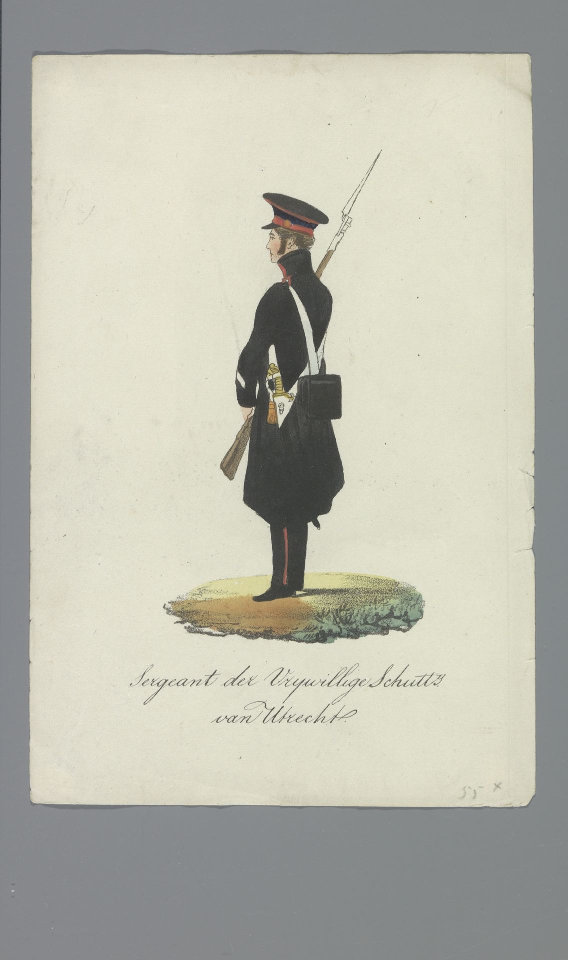 Sergeant der Vrijwillige Schutt.ij van Utrecht by Albertus Verhoesen