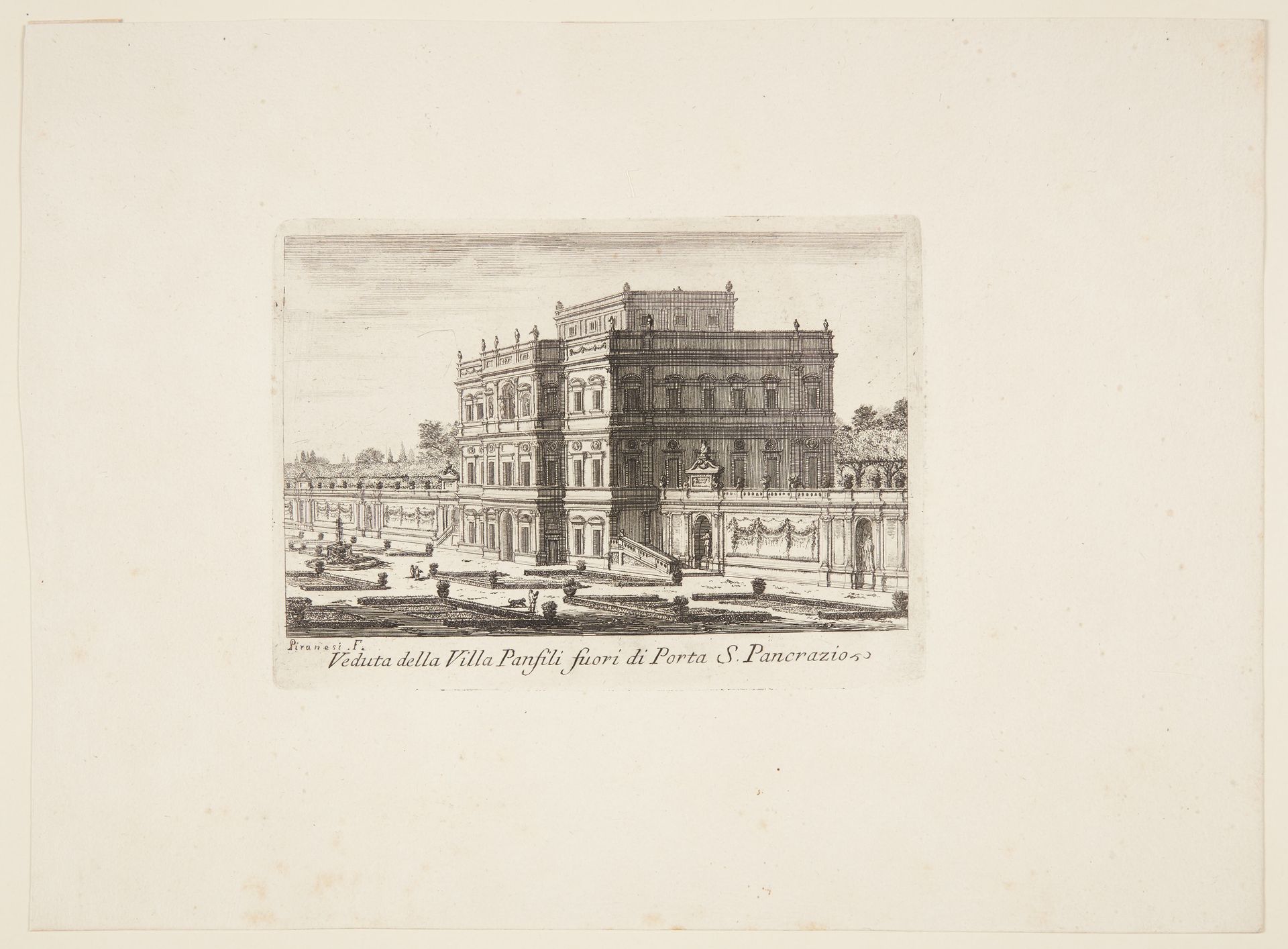 View of the Villa Pamphilj outside the Porta S. Pancrazio by Giovanni Battista Piranesi