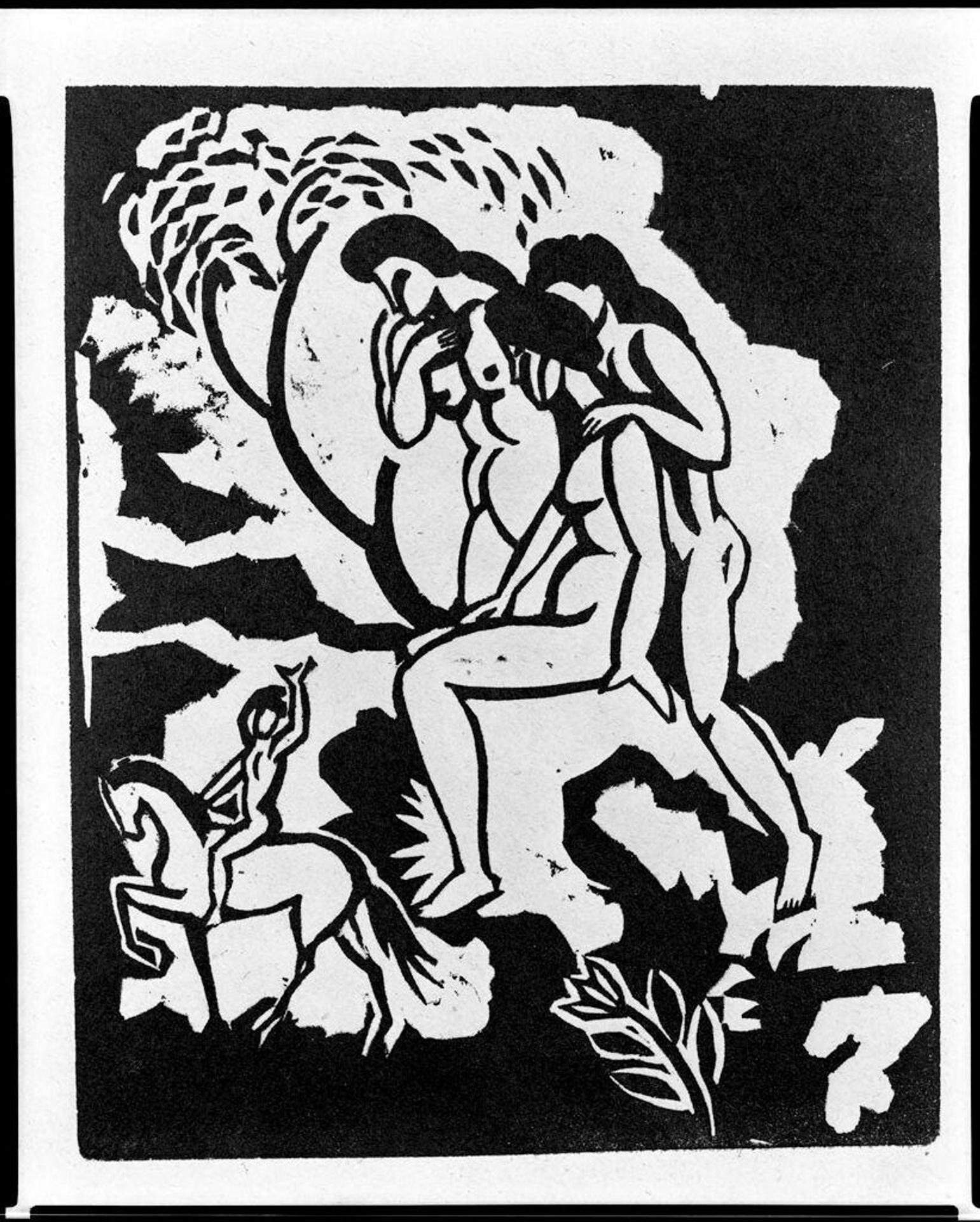 Greeting, from the portfolio "New European Graphics, Portfolio III: German Artists" by August Macke