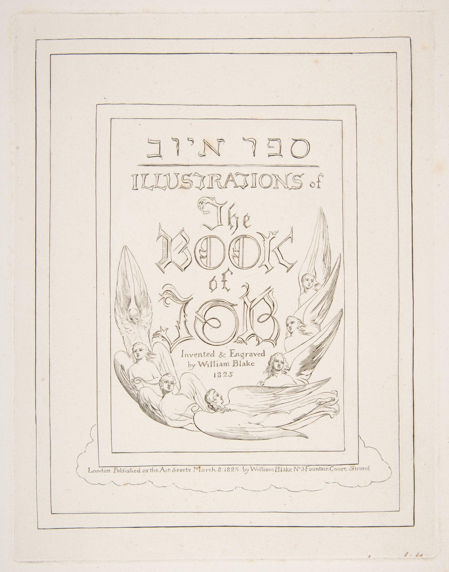 Title Page: Illustrations of the Book of Job by William Blake