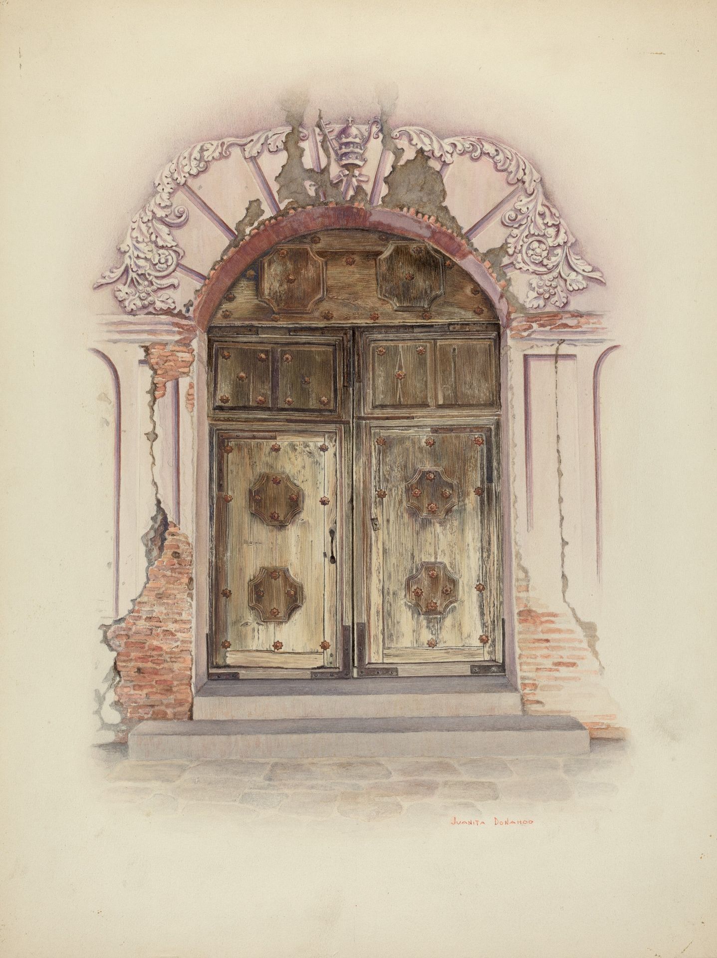 Doorway and Wall Painting by Juanita Donahoo