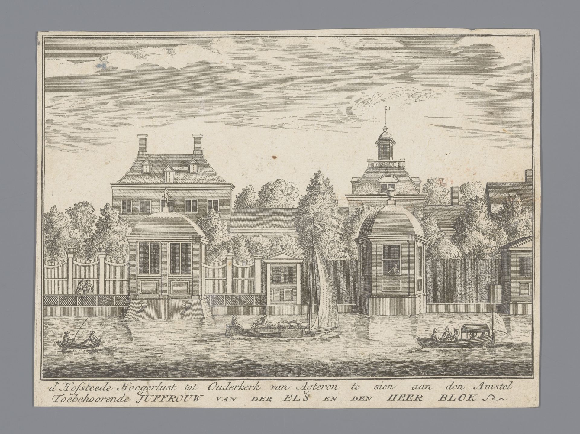 Gezicht op Hofstede Hoogerlust by Gerardus Condet