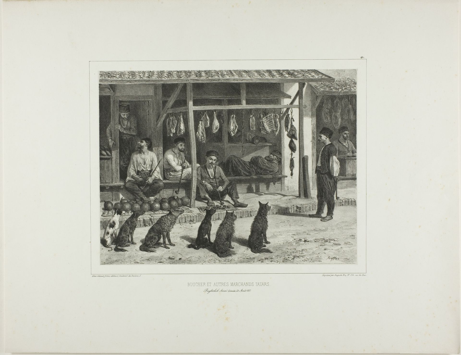 The Butcher and Other Tartar Merchants by Auguste Raffet