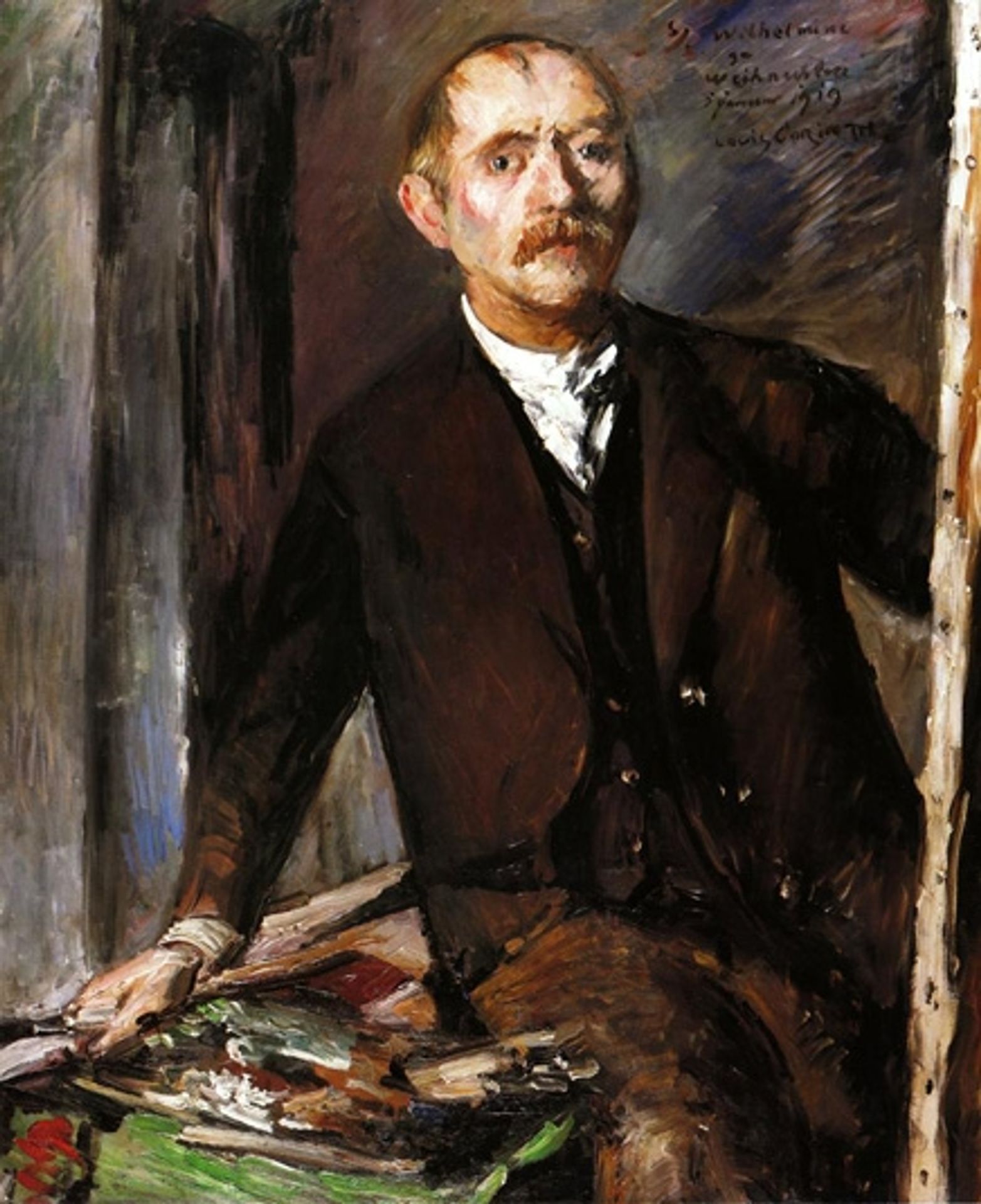Self-Portrait at the Easel by Lovis Corinth