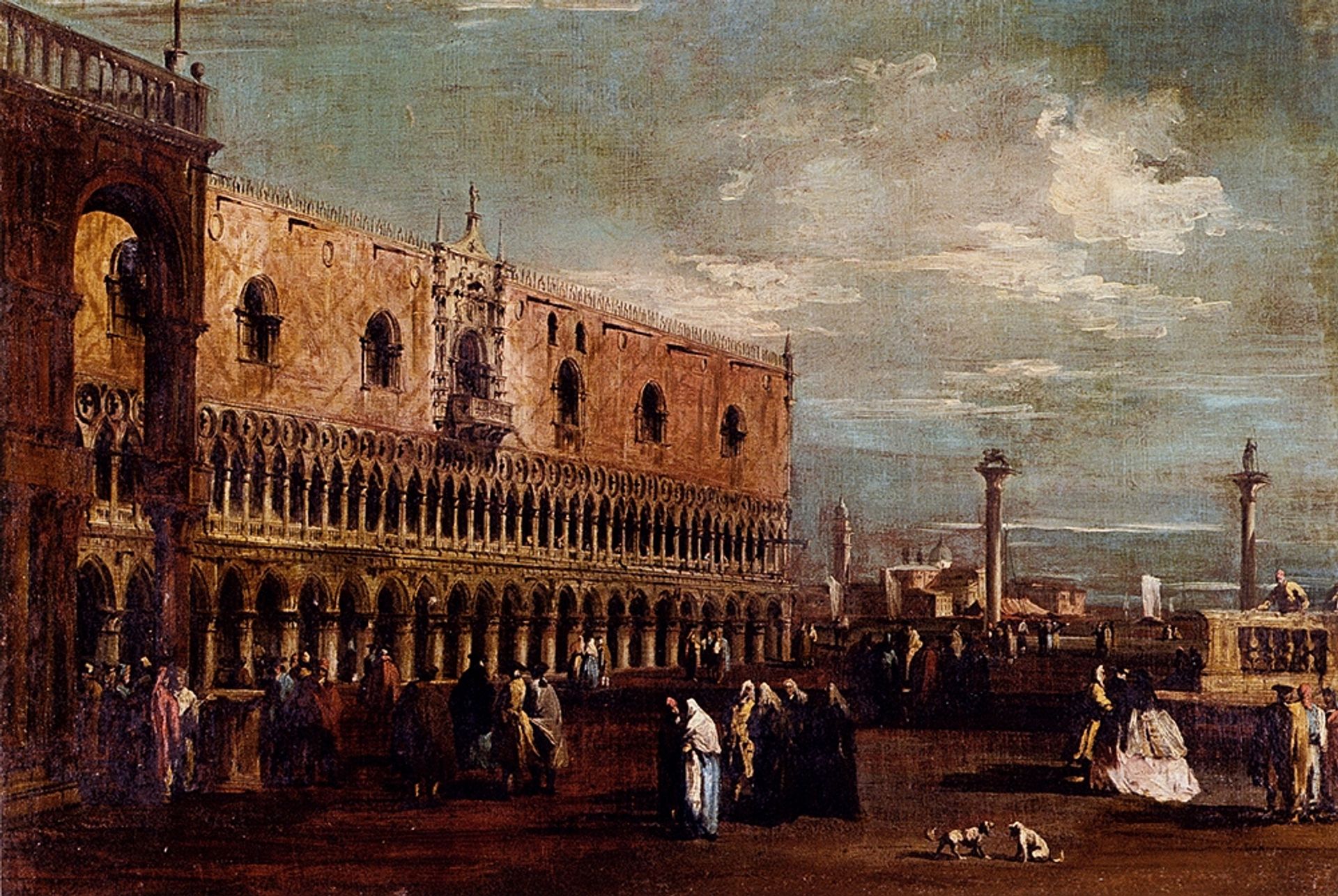 Venice, a View of the Piazzetta Looking South with the Palazzo Ducale by Francesco Guardi