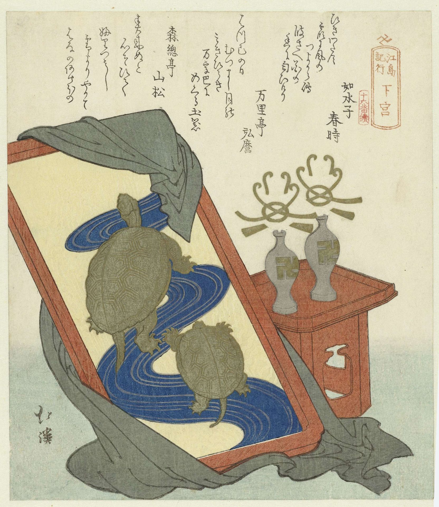 De halte Shitanomiya by Totoya Hokkei