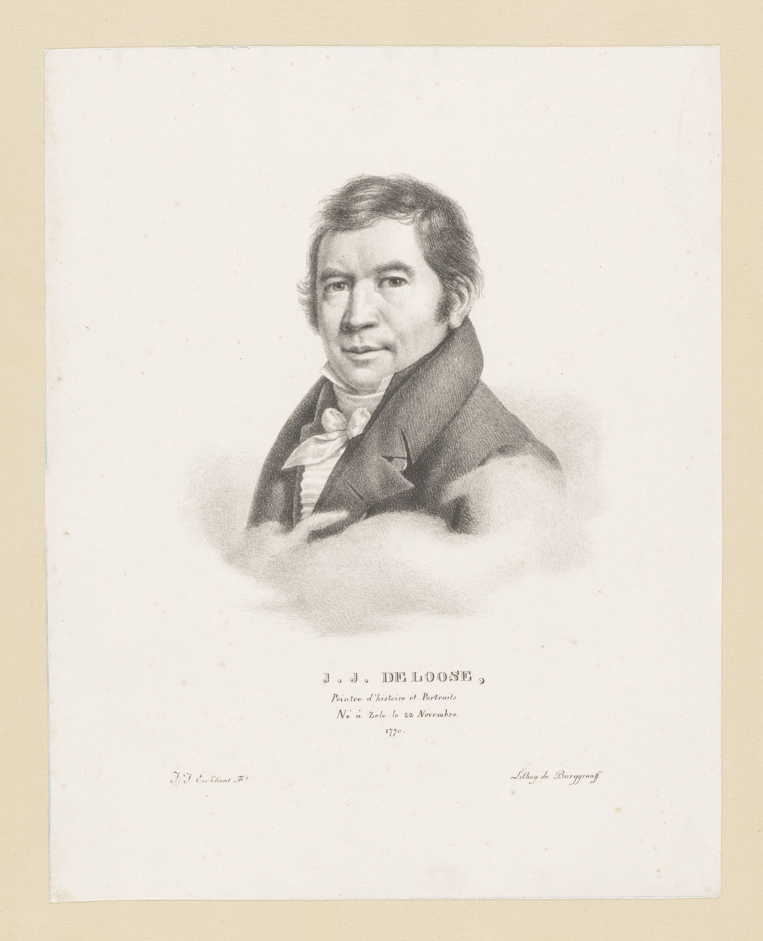 Portret van Johannes Josephus de Loose by Guillaume Philidor Van den Burggraaff