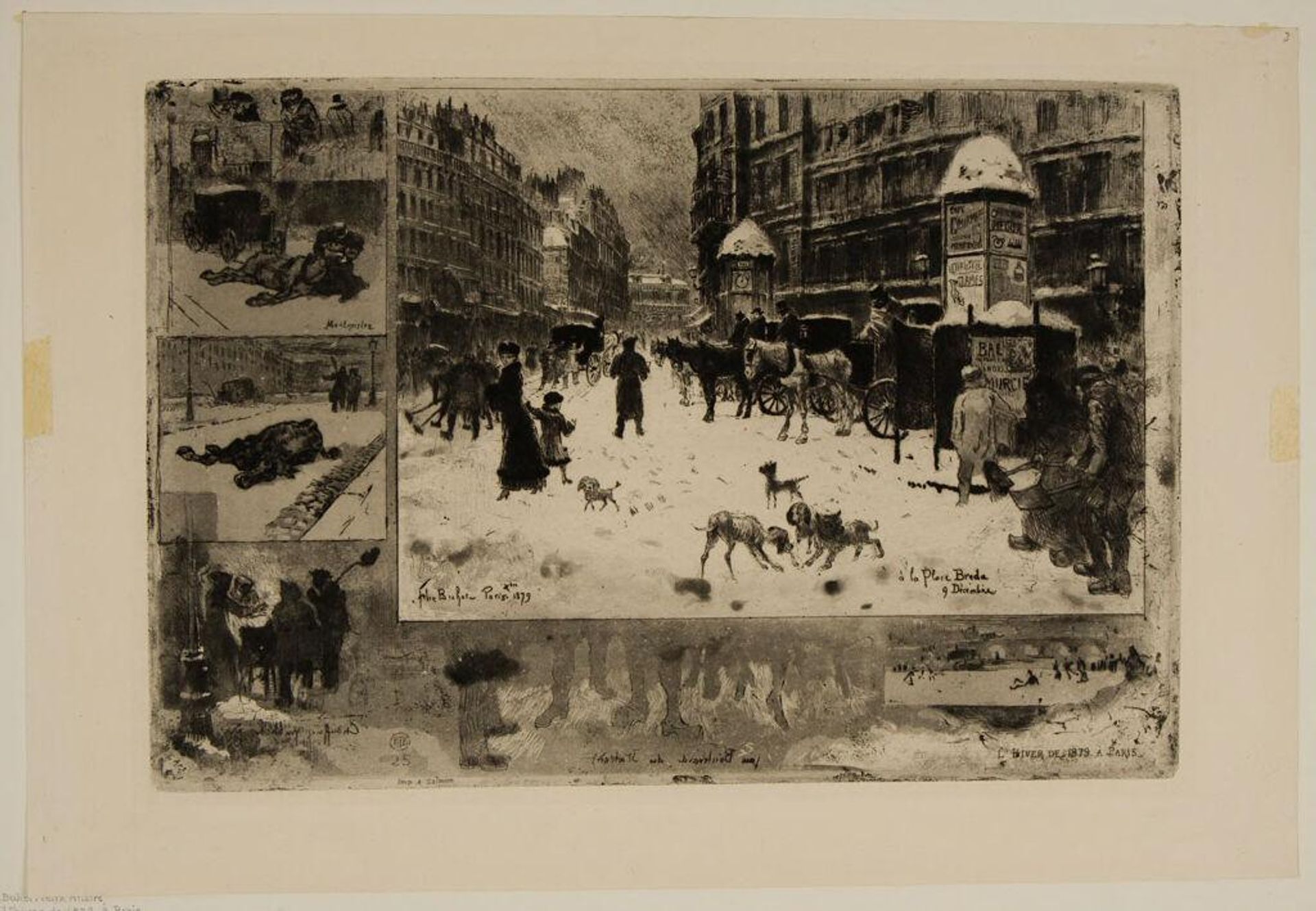 The Winter of 1879 in Paris by Félix Hilaire Buhot
