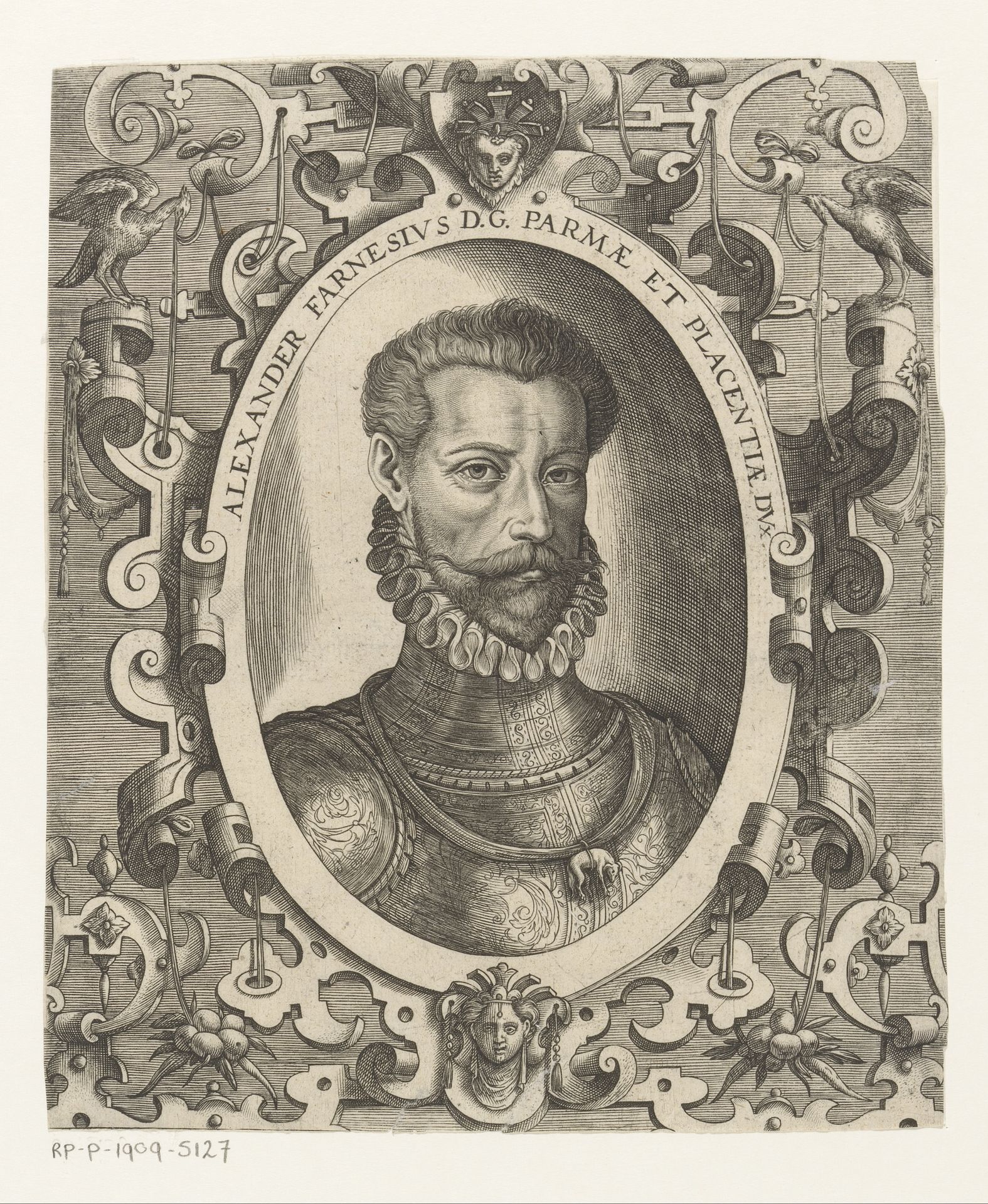 Portret van Alexander Farnese, hertog van Parma by Niccolo Nelli