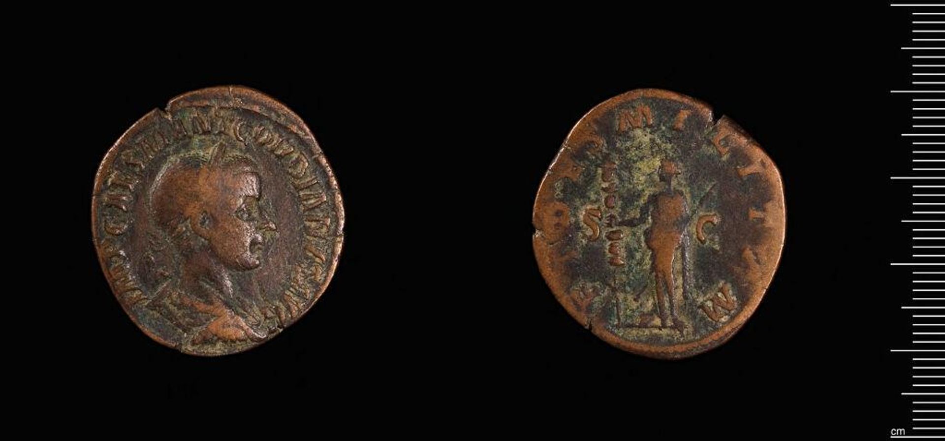 Sestertius of Gordian III by Gordian III