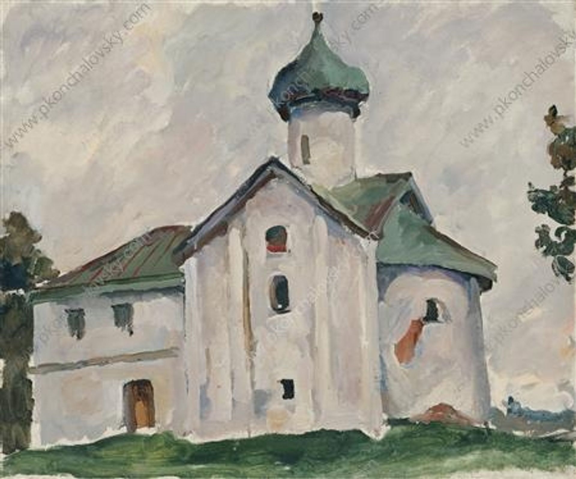 Novgorod. The church. by Pyotr Konchalovsky