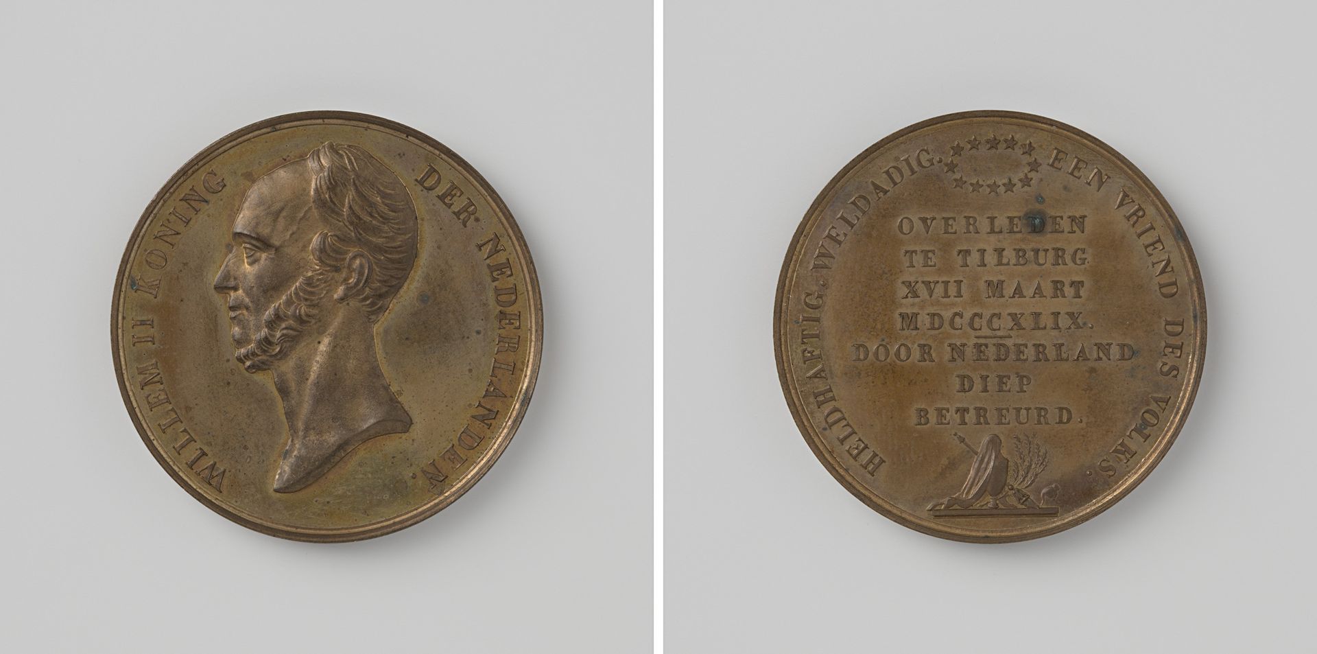 Overlijden van Koning Willem II 1849 by David van der (1804-1879) Kellen
