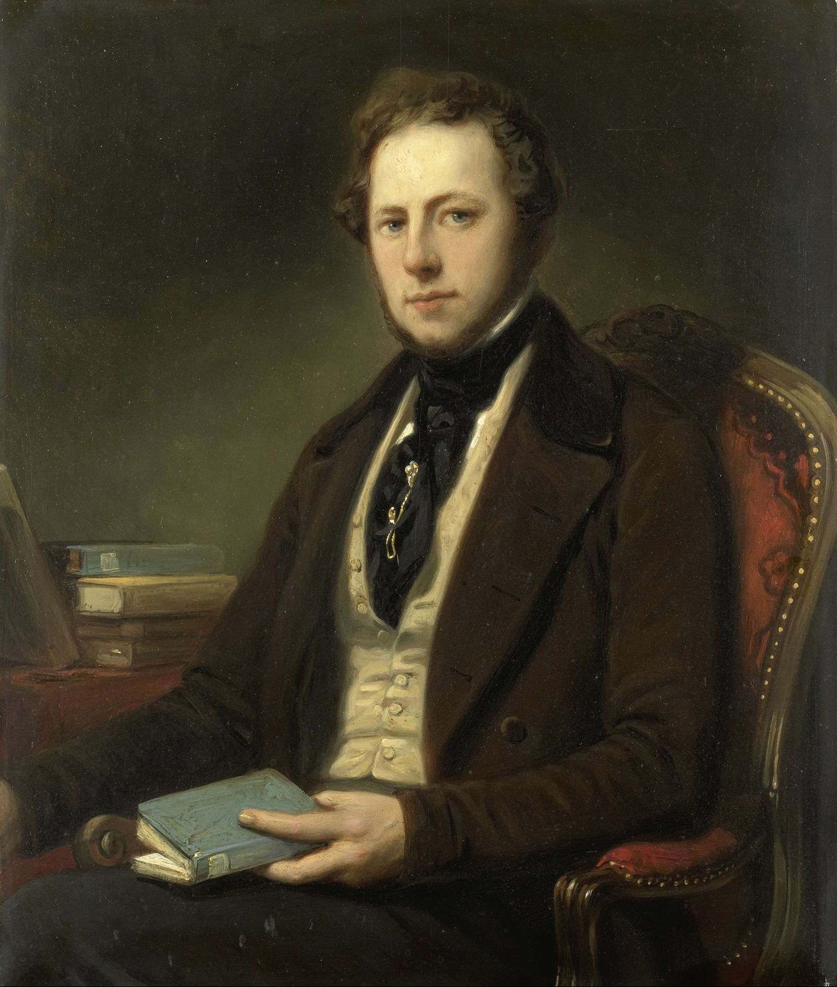 Portrait of a Man, perhaps Petrus Augustus de Genestet (1829-1861) by Nicolaas Pieneman