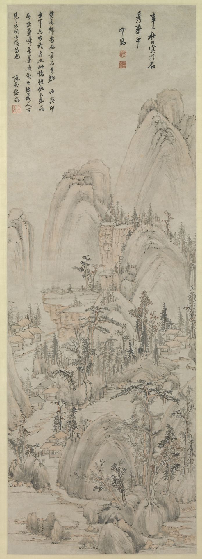 Landscape in the style of Huang Gongwang by Mo Shilong