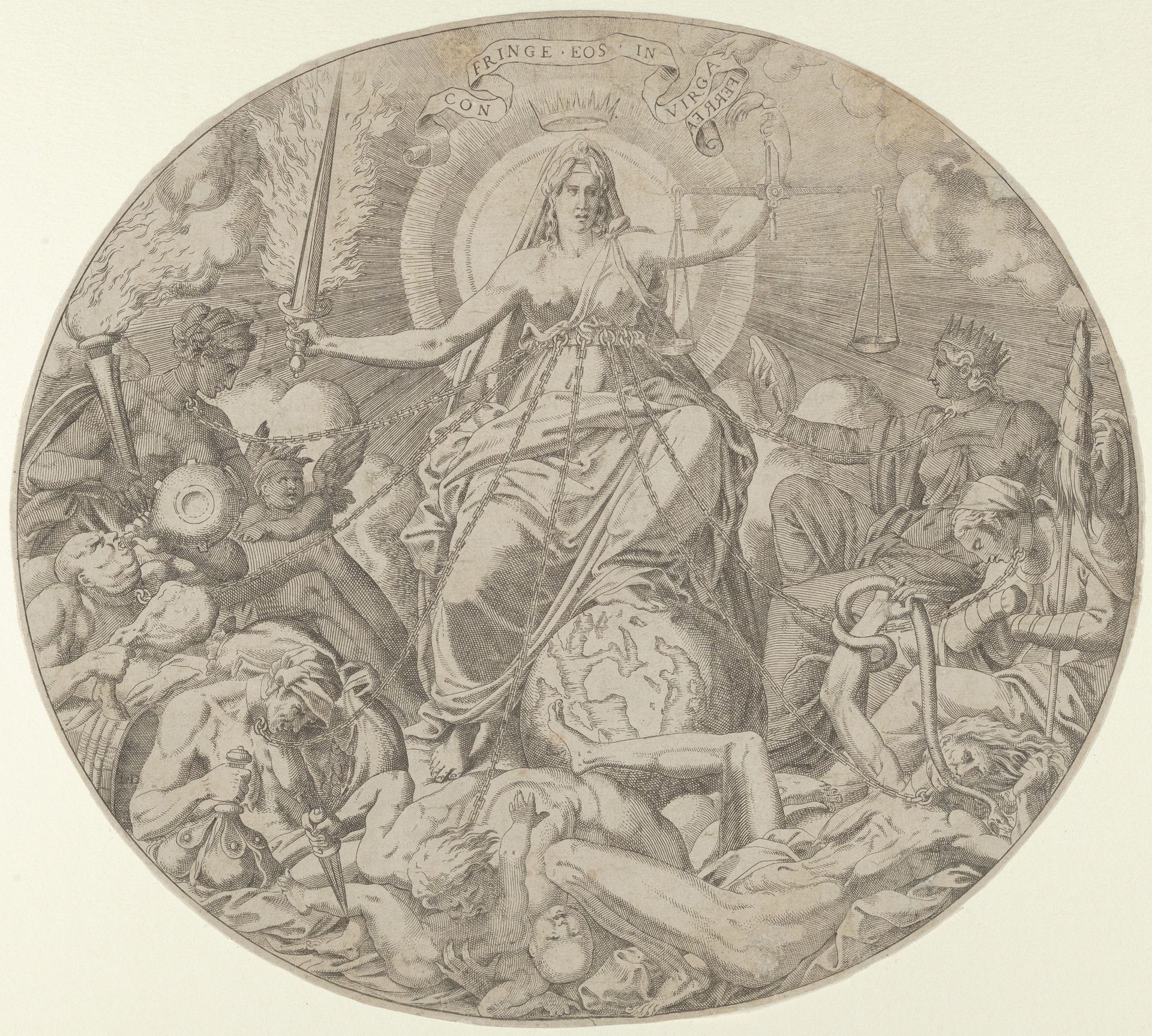 Justice, frontispiece from the "Seven Deadly Sins" by Léon Davent