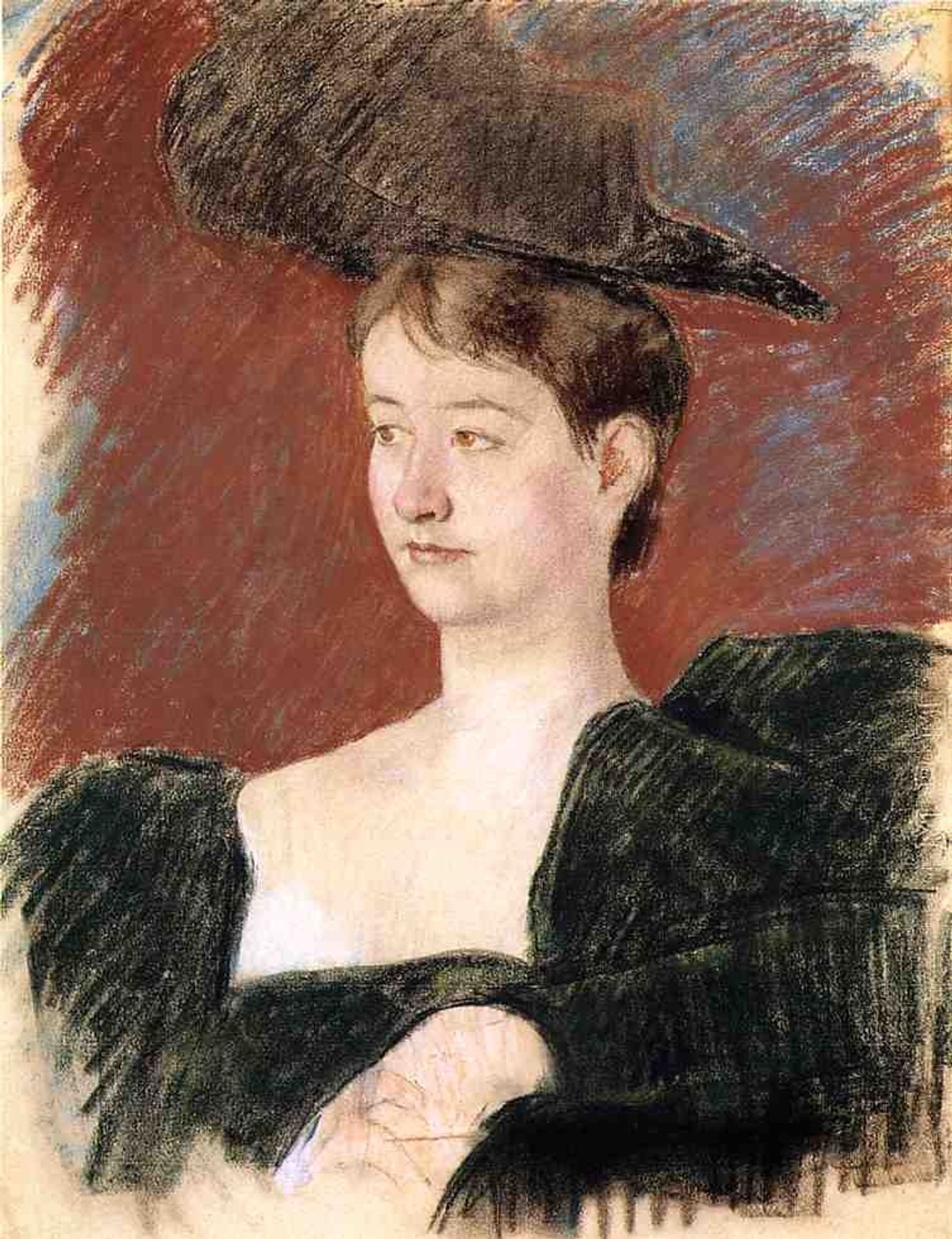 Portrait of a Young Woman in Green by Mary Cassatt