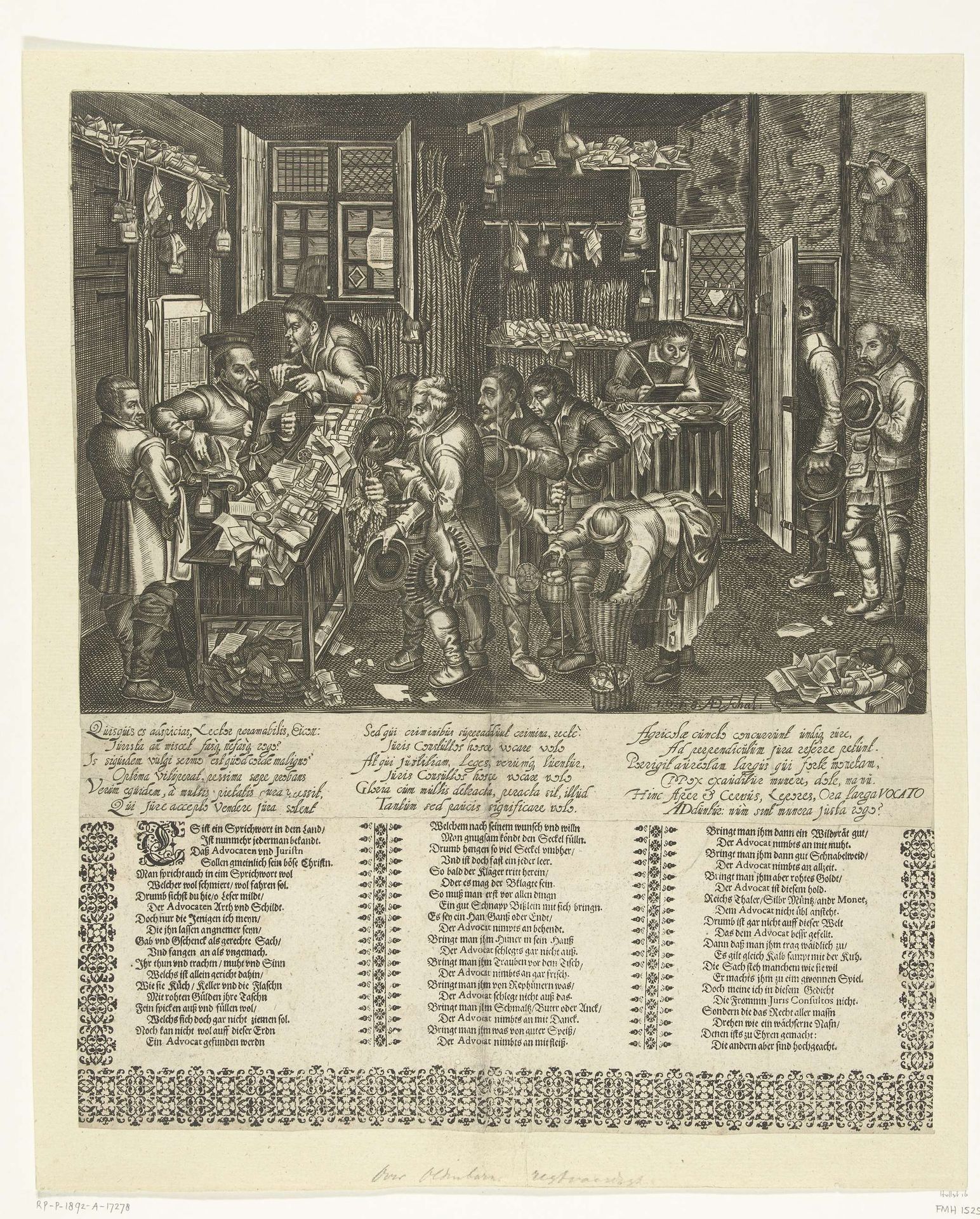 Boeren op bezoek bij de advocaat by Aegidius Dickmann