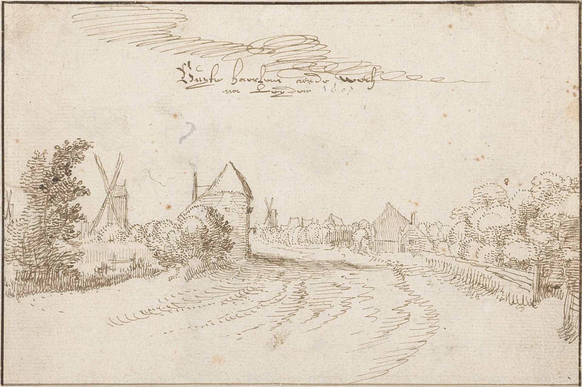 De weg naar Leiden buiten Haarlem by Claes Jansz. Visscher