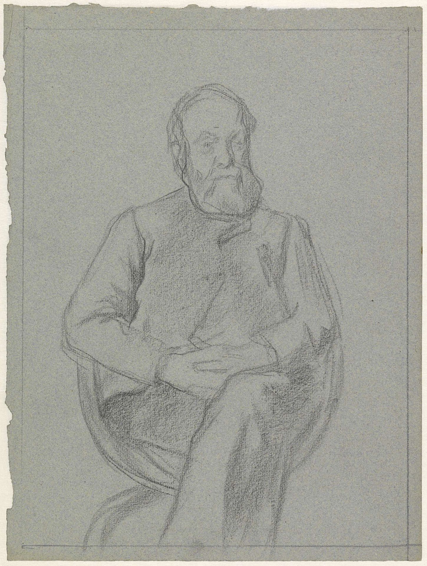 Portret van een zittende man by Jan Veth