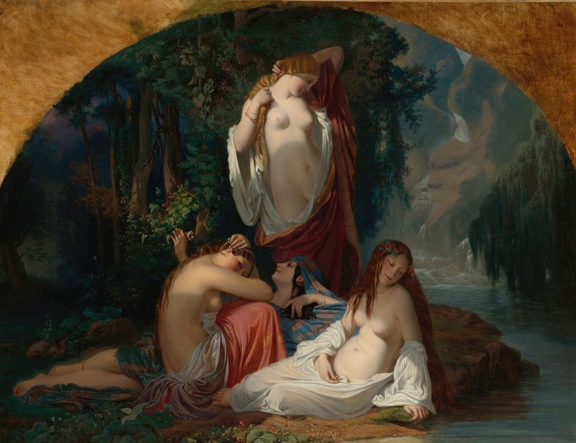 Les Baigneuses – Les Filles De La Source by Henri Lehmann