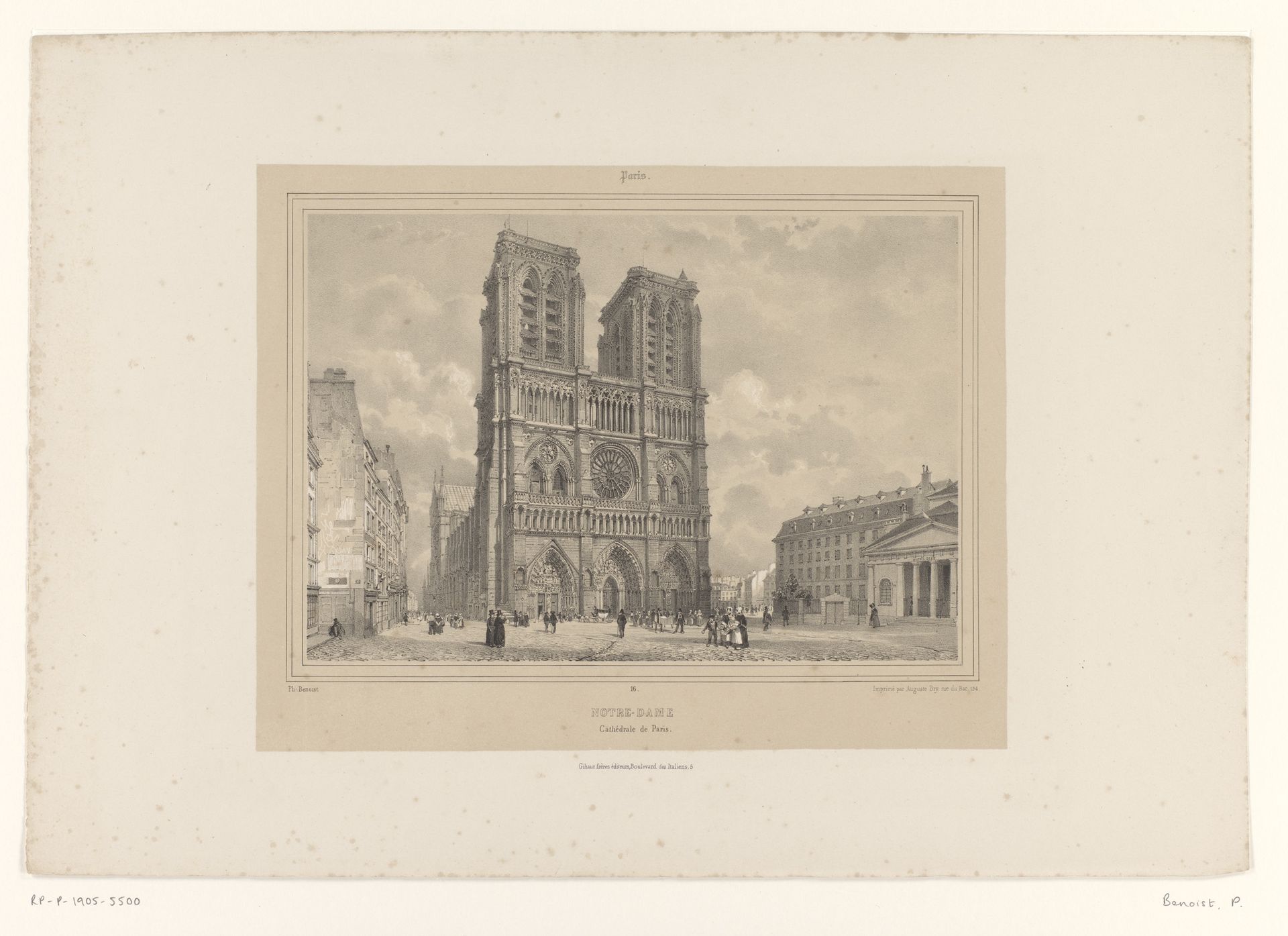 Zicht op de Notre-Dame van Parijs by Philippe Benoist