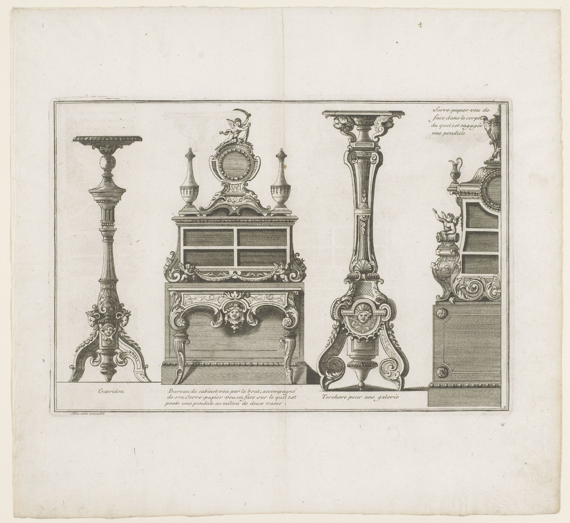 Gueridons en bureau by André Charles Boulle