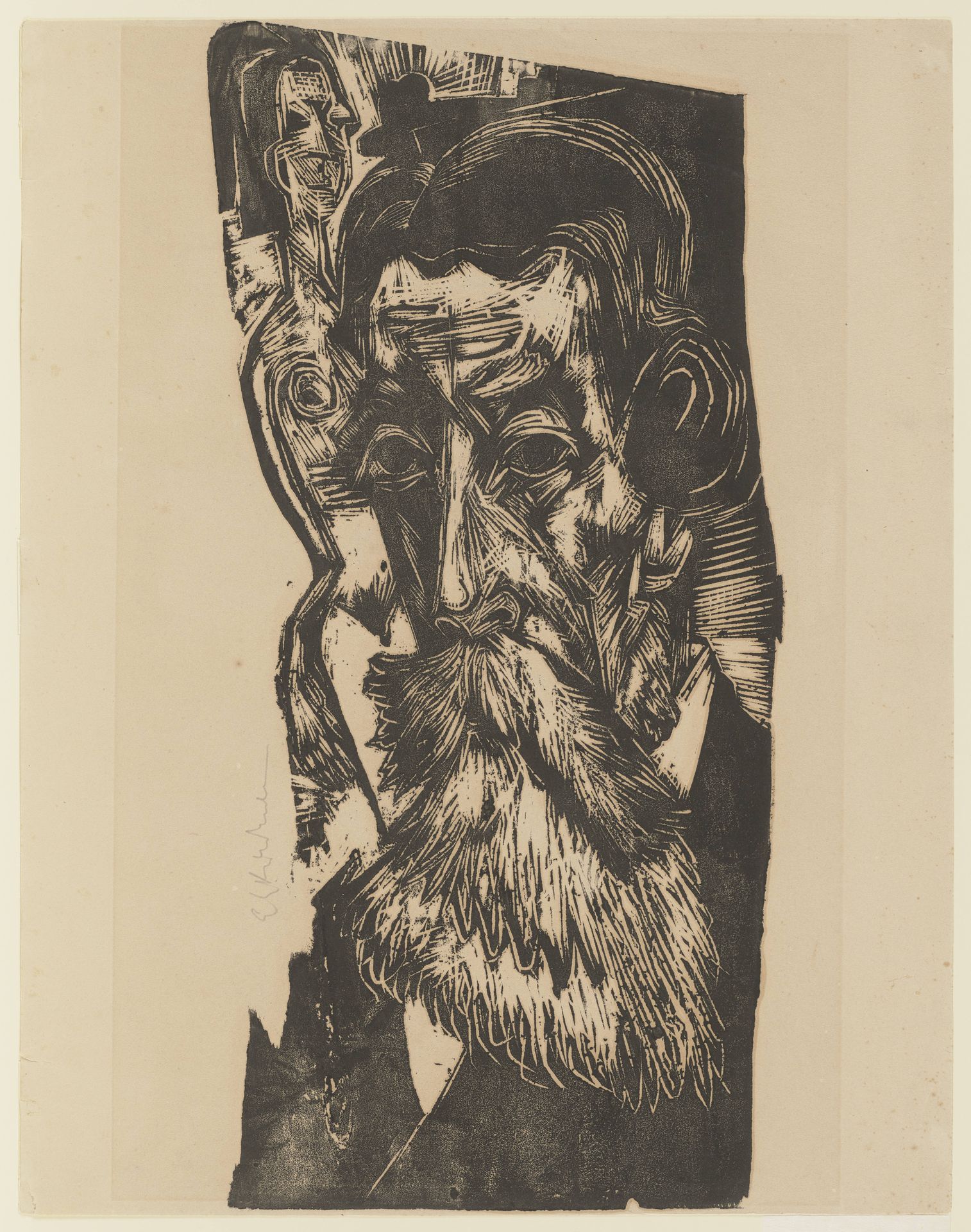 Head of Ludwig Schames by Ernst Ludwig Kirchner