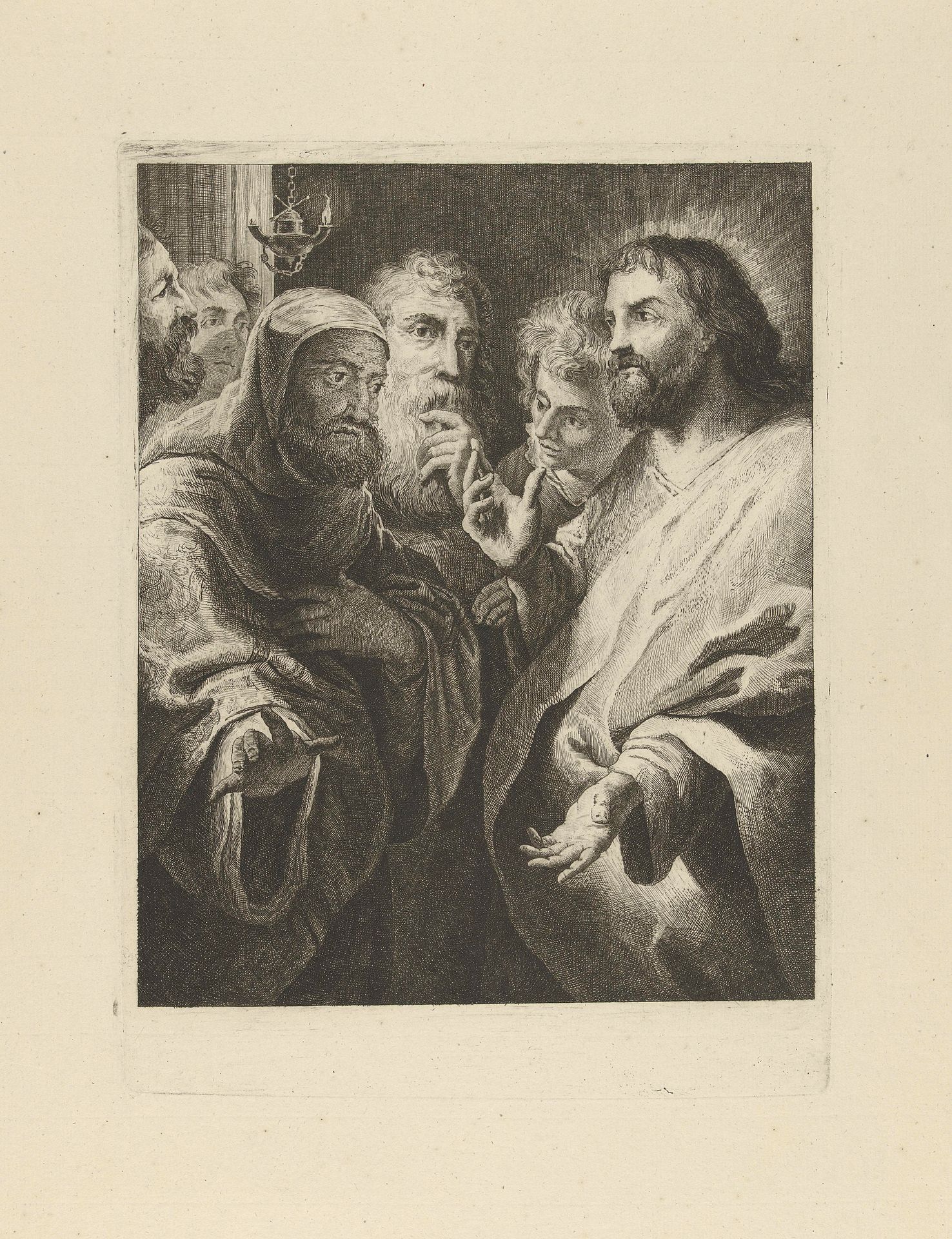 Christus en Nicodemus by Jan Lauwryn Krafft