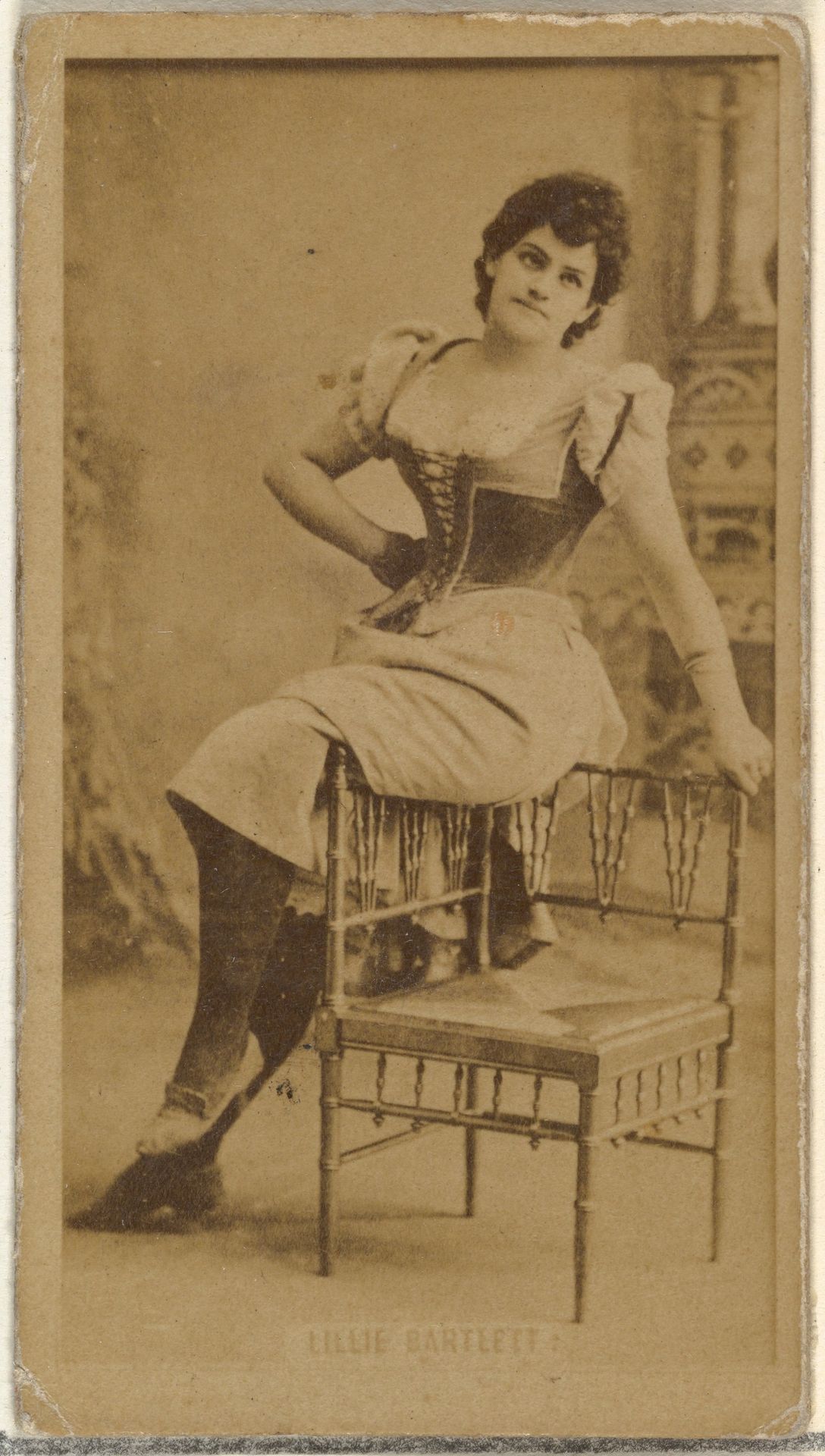 Lillie Bartlett, from the Actors and Actresses series (N145-8) issued by Duke Sons & Co. to promote Duke Cigarettes by W. Duke, Sons & Co.