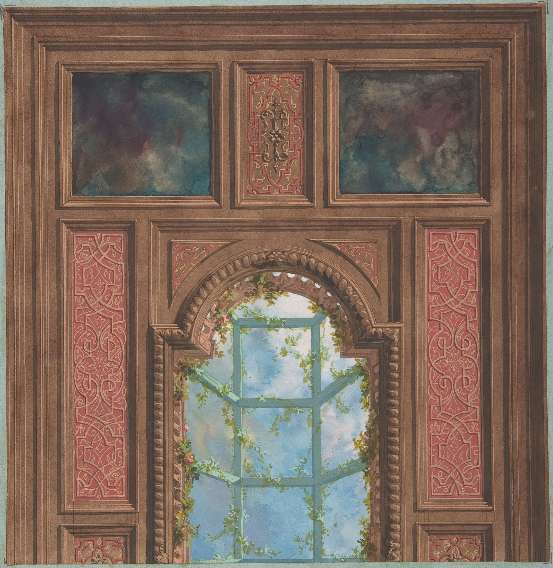 Design for Coffered Ceiling by Jules-Edmond-Charles Lachaise
