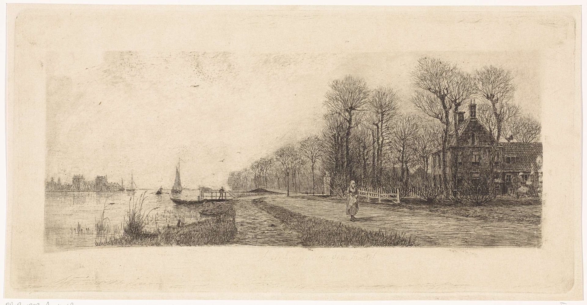 Huizen aan de Amstel by Elias Stark