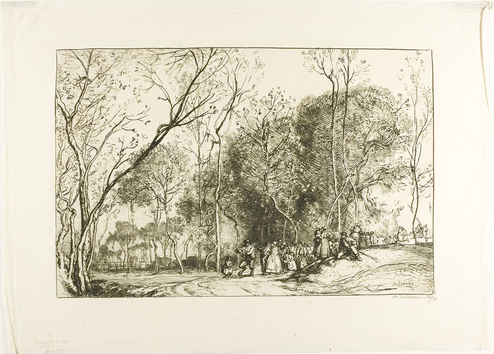 Summer of Saint-Martin: The Passing Wedding by Auguste-Louis Lepère