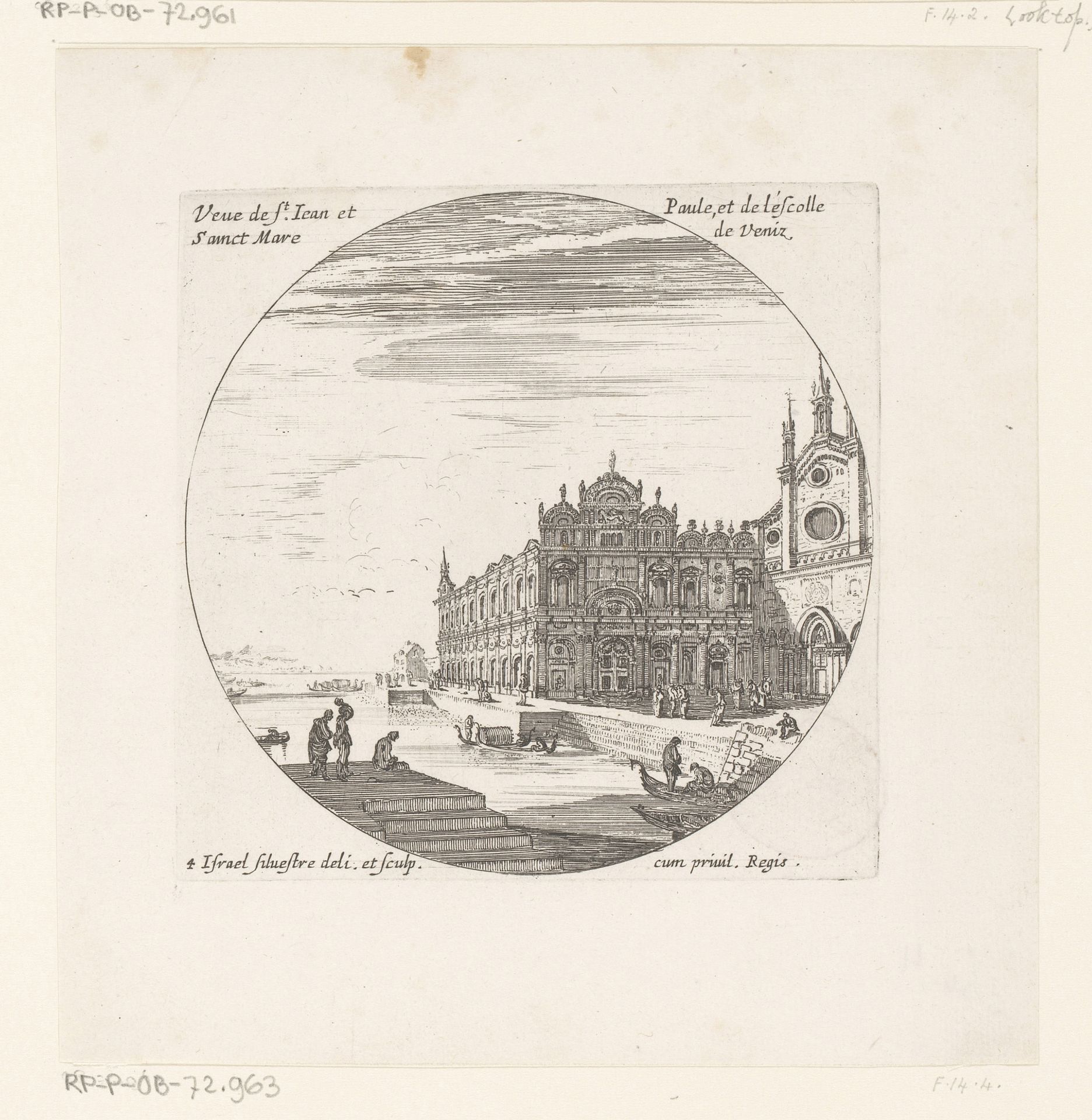Stadsgezicht van Venetië met de Scuola Grande di San Marco by Israel Silvestre