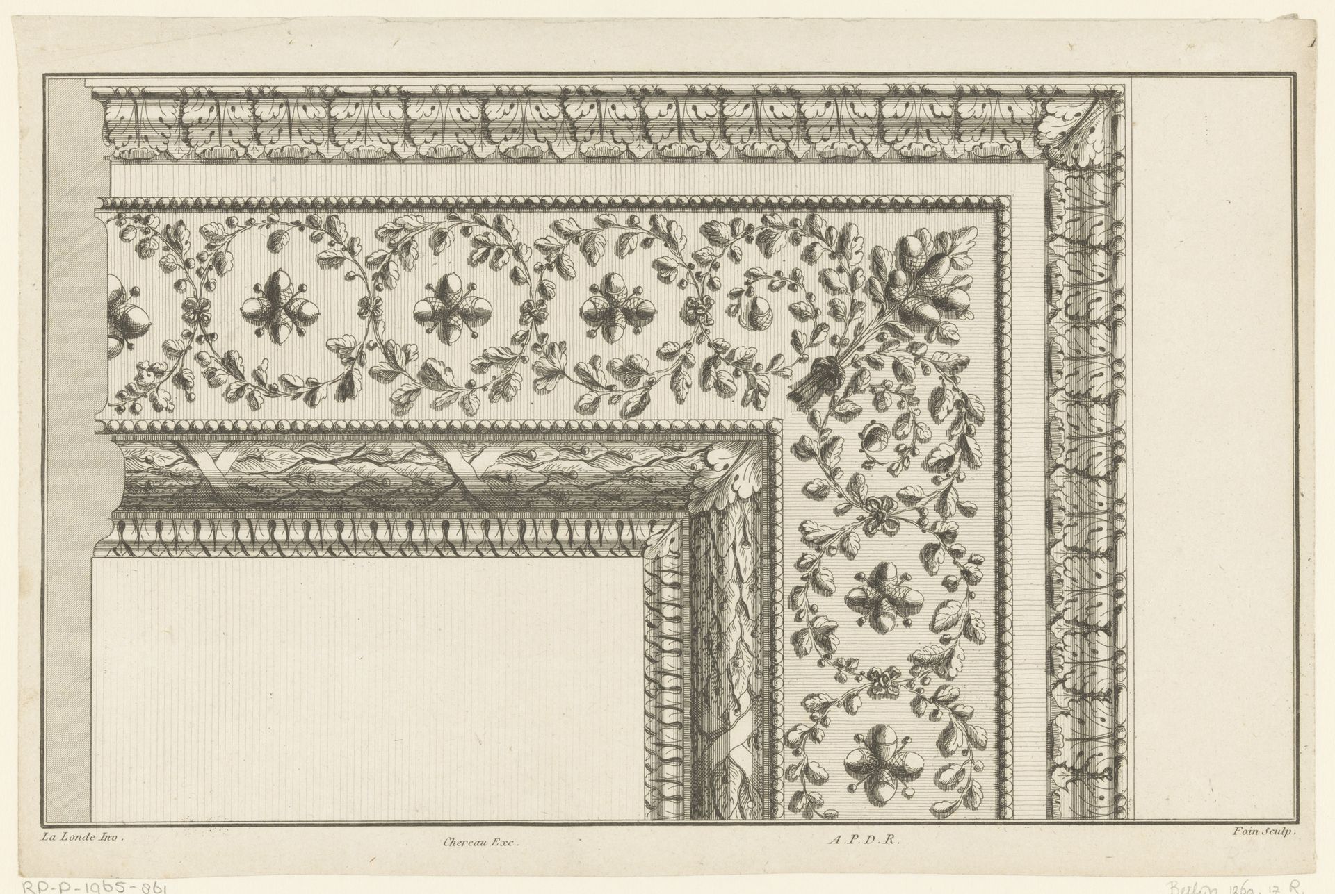 Lijst met ranken en eikels by Augustin Foin