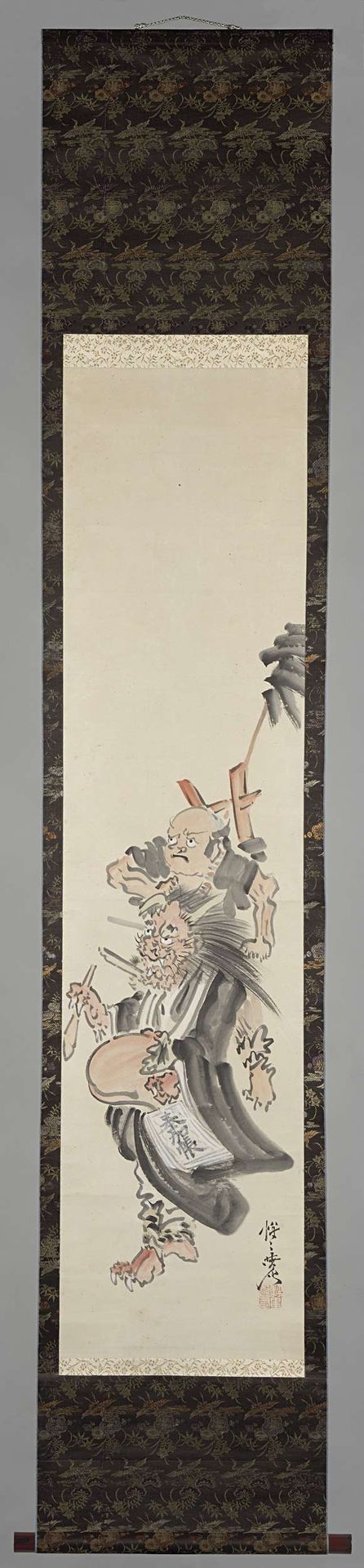 A demon as a mendicant monk by Kawanabe Kyōsai 河鍋暁斎