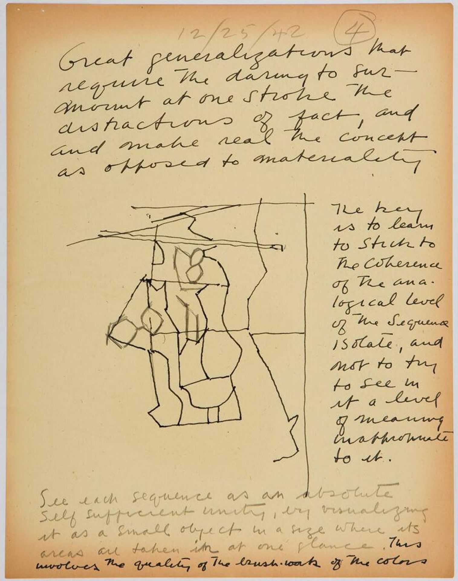 Art Theory Text with Sketch by Stuart Davis