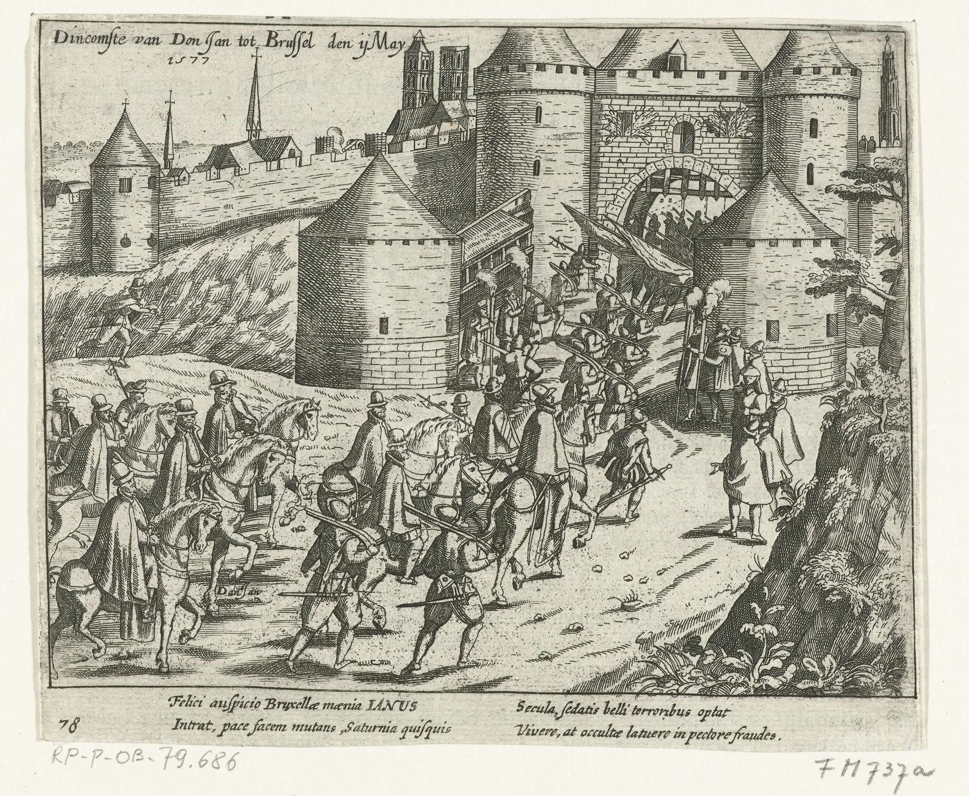 Intocht van Don Juan te Brussel, 1577 by Anonymous