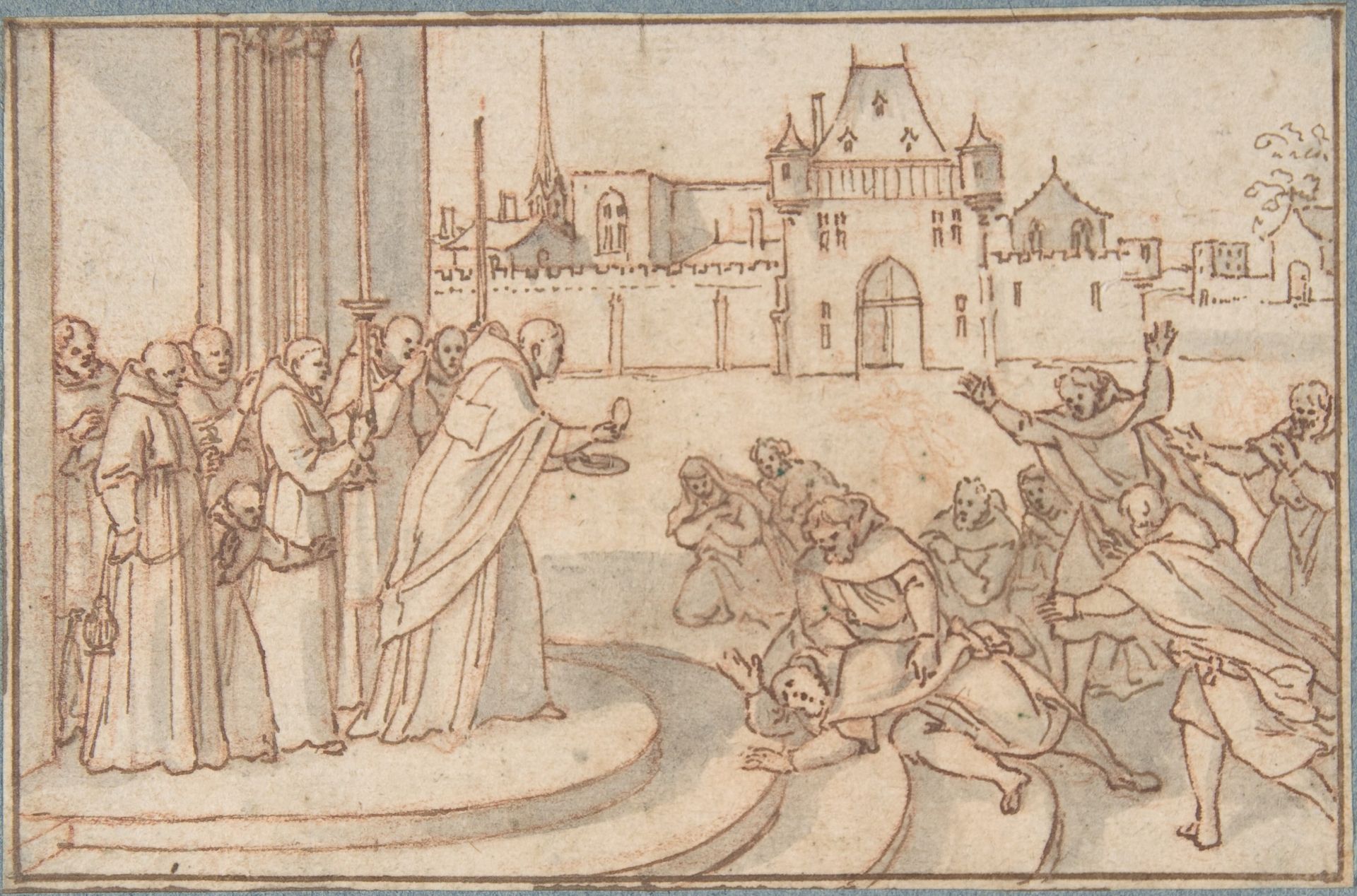 Saint Bernard presenting the host to Guillaume X, duc de Guyenne by Sébastien Leclerc I
