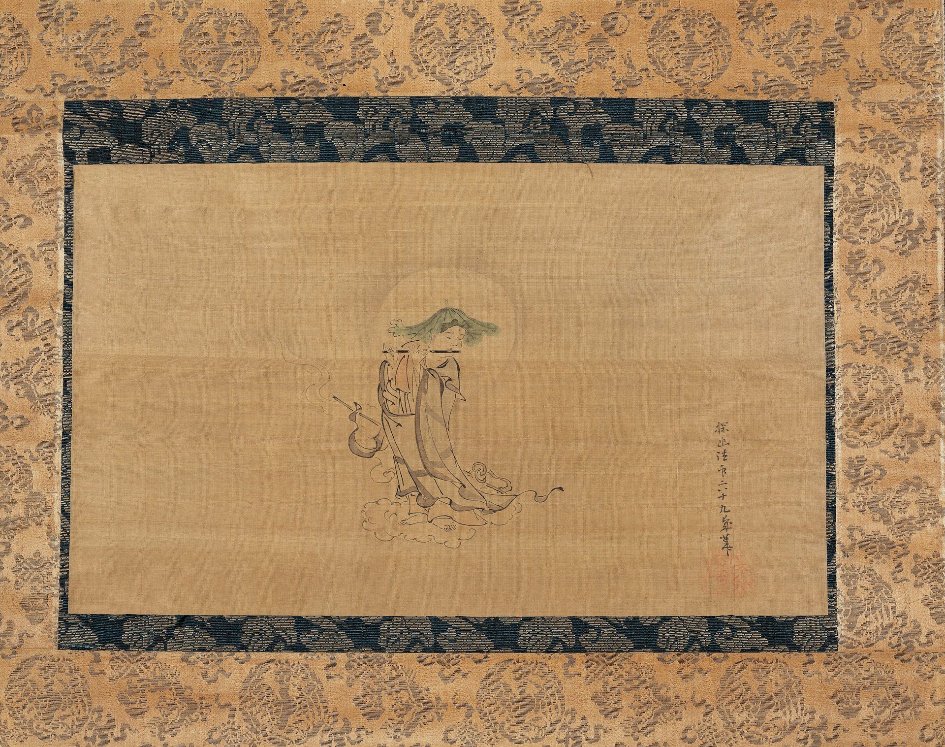 Jizō Playing a Flute by Kano Tan'yū