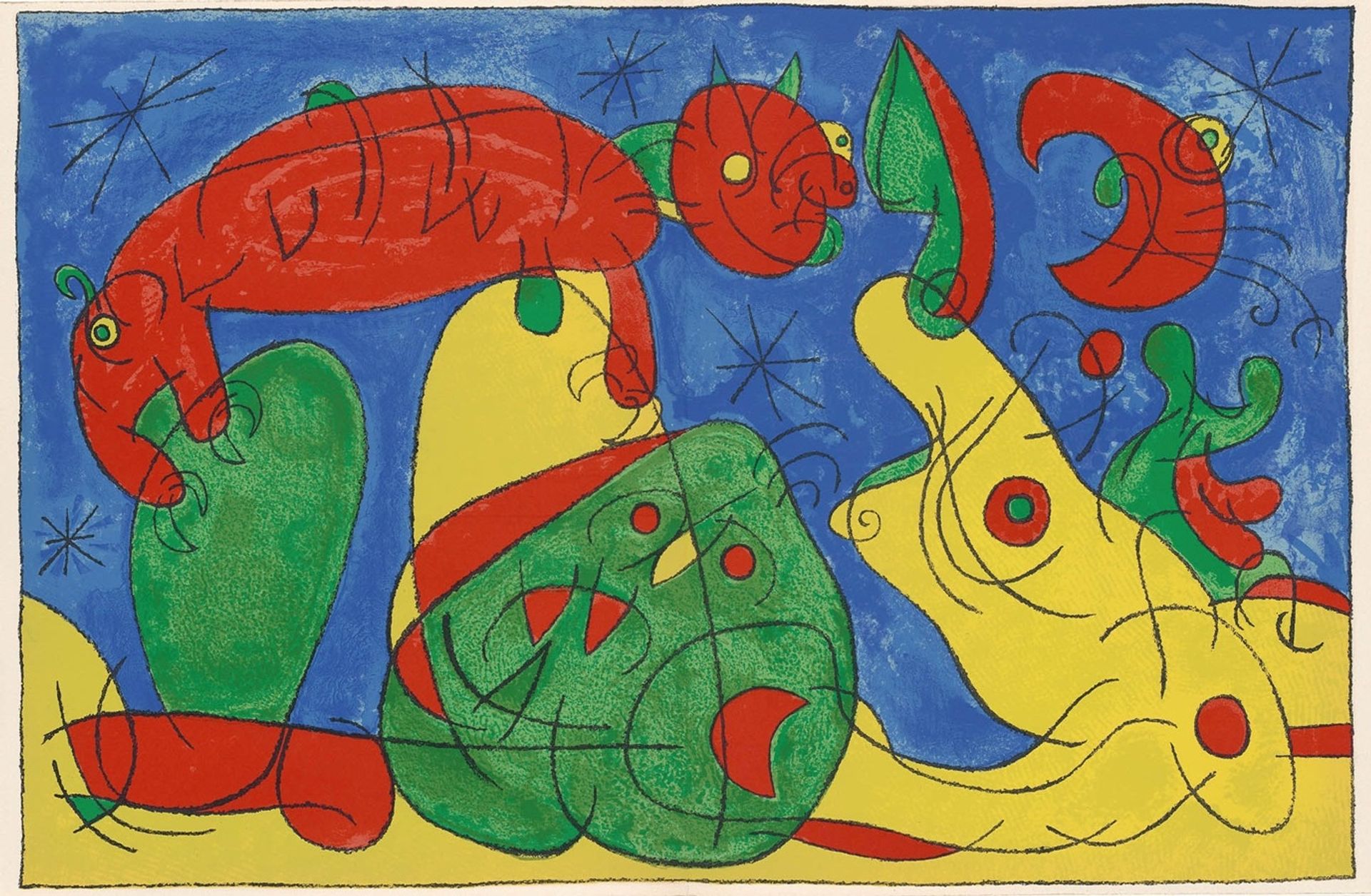Double page plate by Joan Miró