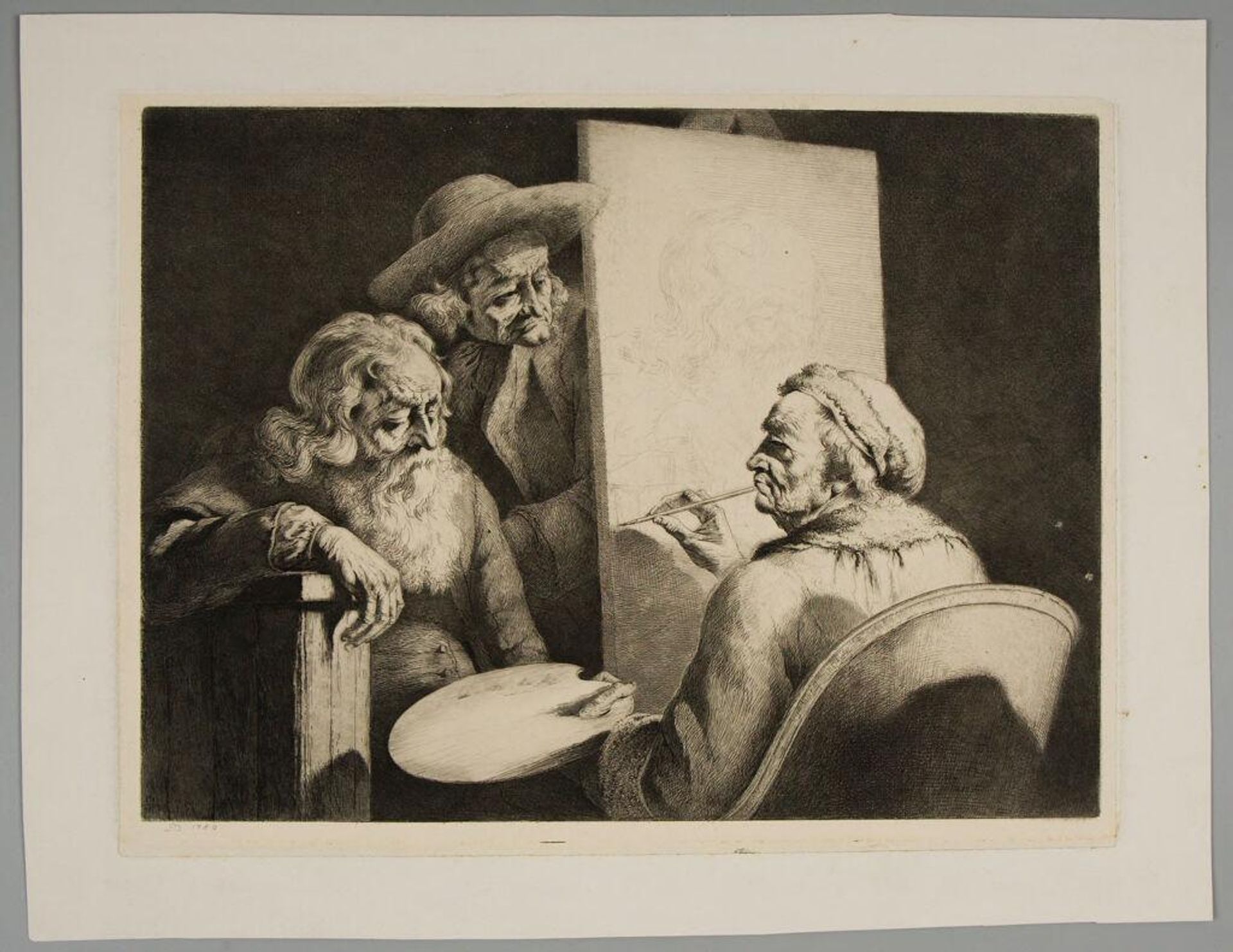 Painter Painting a Long-Bearded Old Man by Jean Jacques de Boissieu