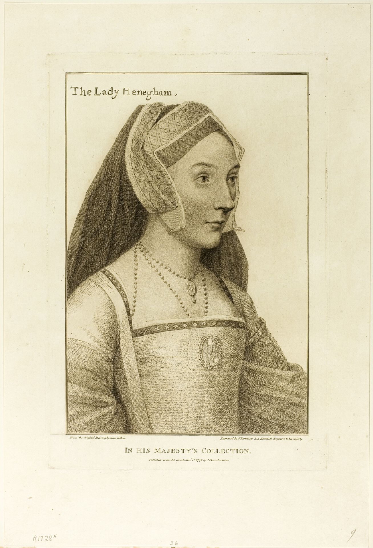 The Lady Henegham by Francesco Bartolozzi