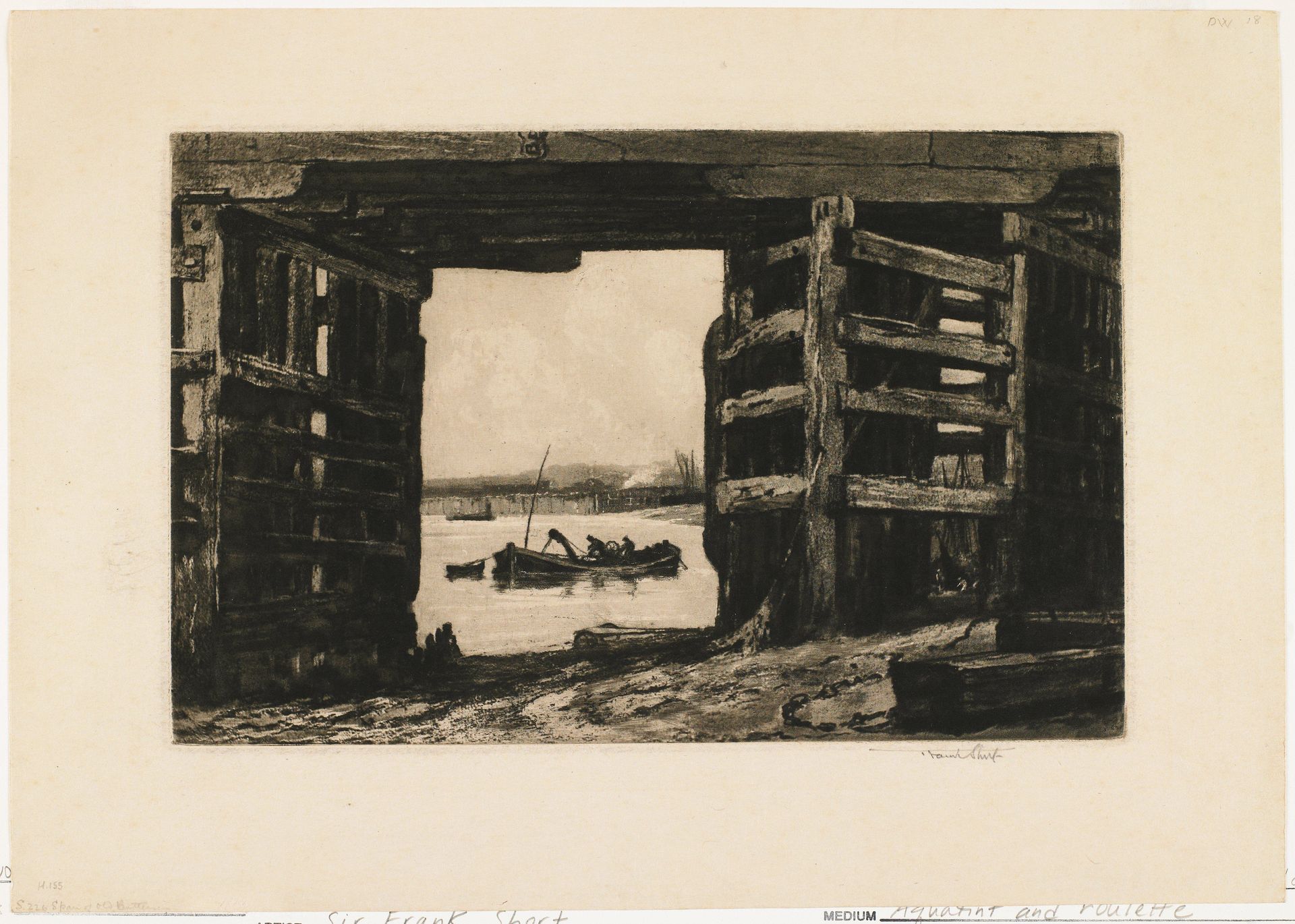 A Span of Old Battersea Bridge by Frank Short